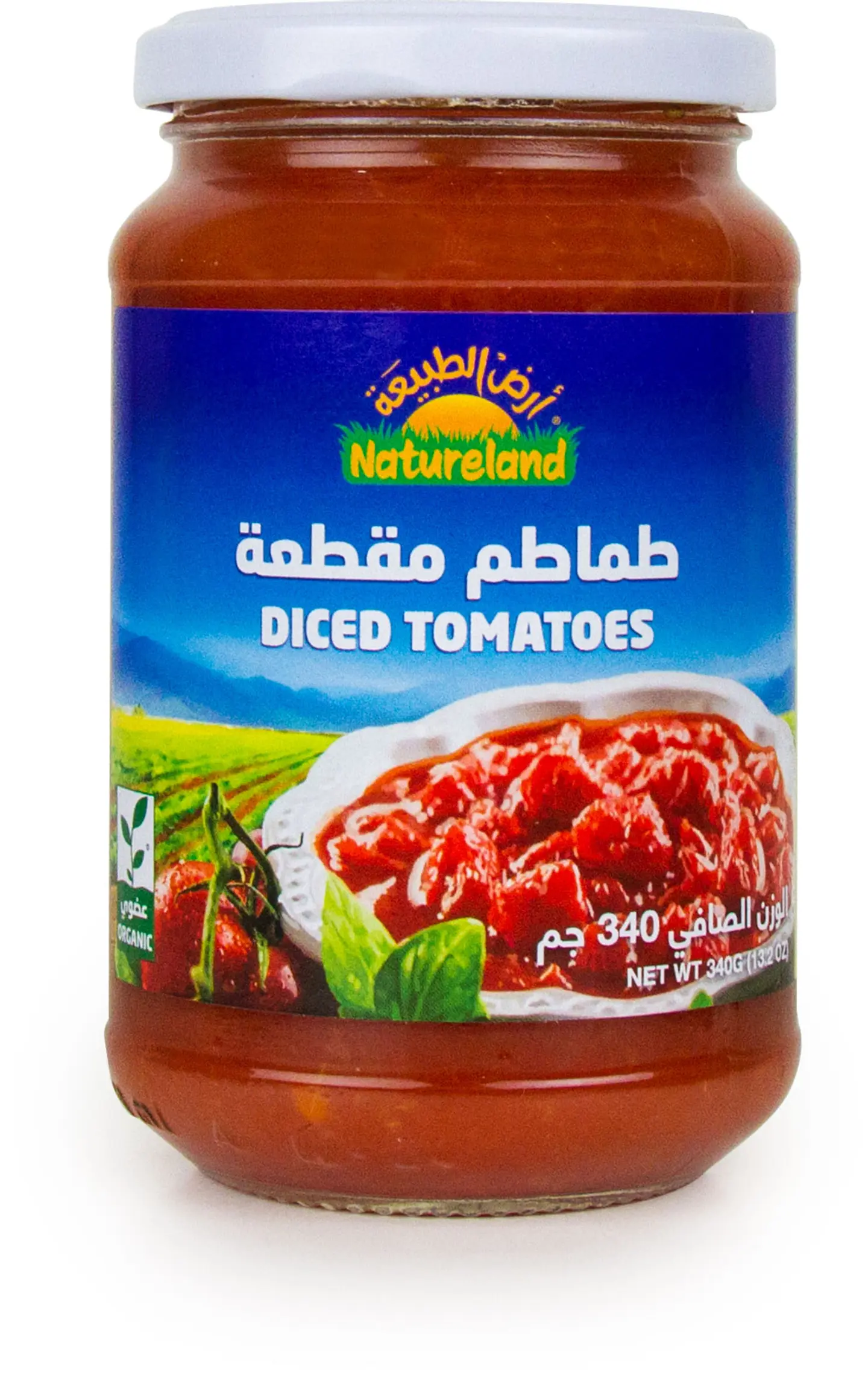 طماطم مقطعة 340 جم أرض الطبيعة