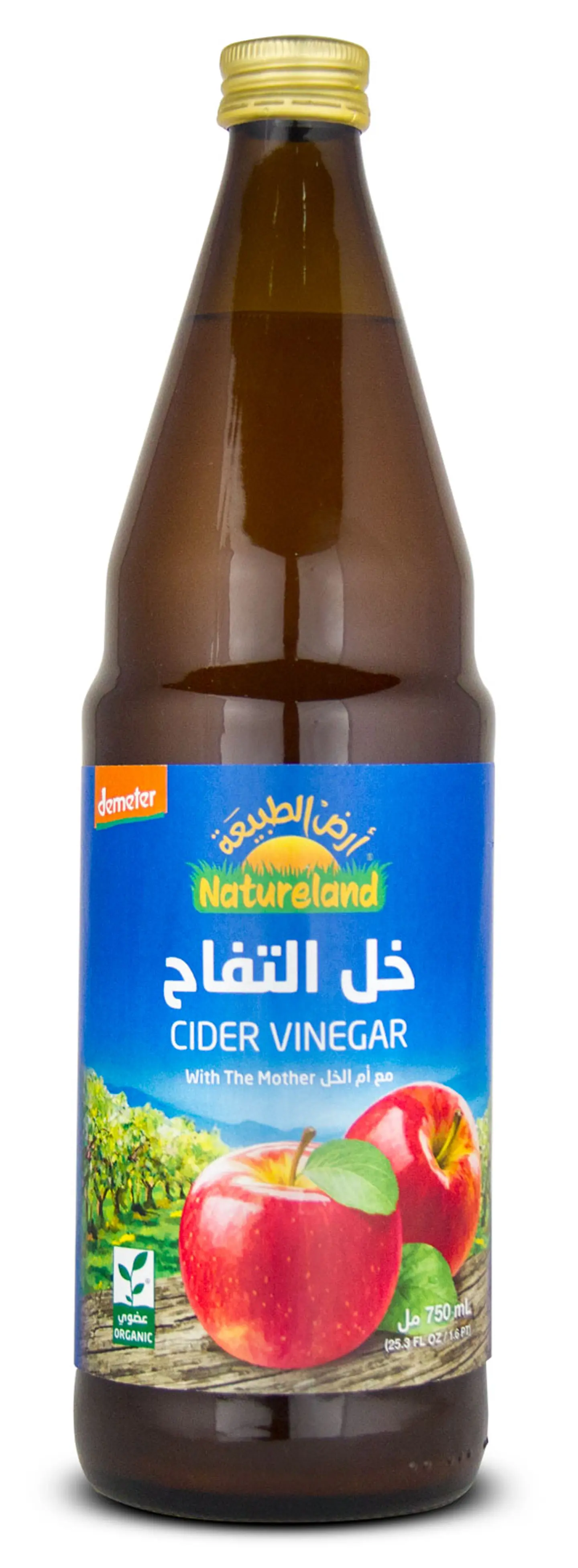 خل التفاح غير مفلتر 750 مل عضوي