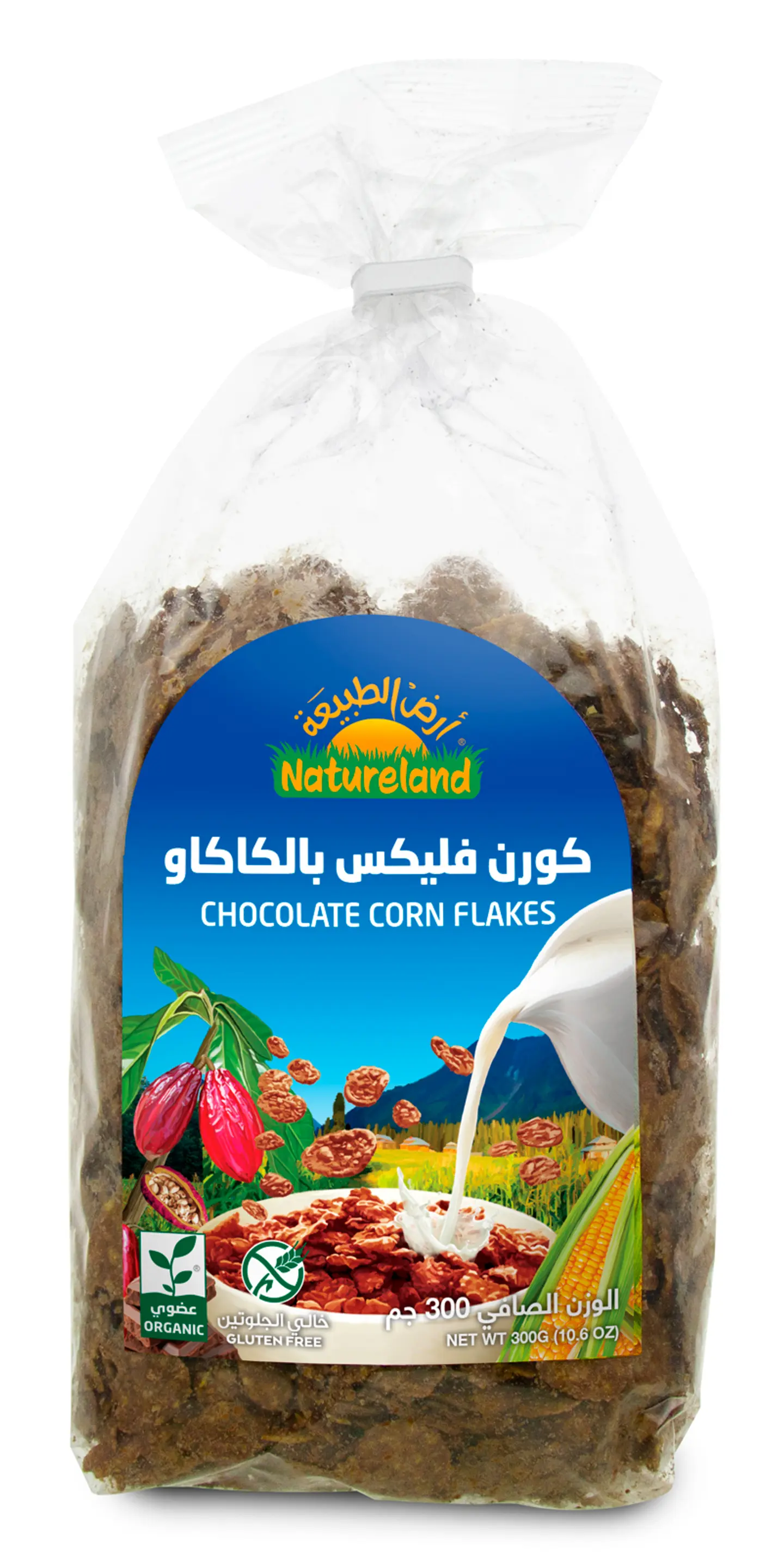 كورن فليكس بالكاكاو خالي الجلوتين 300 جم عضوي