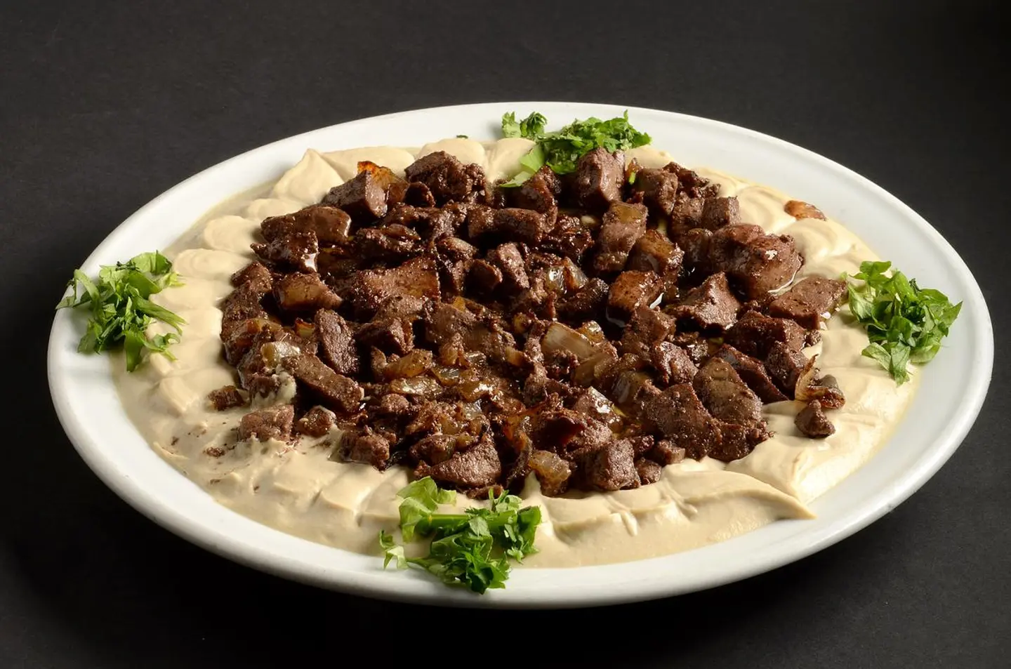 حمص بالكبدة