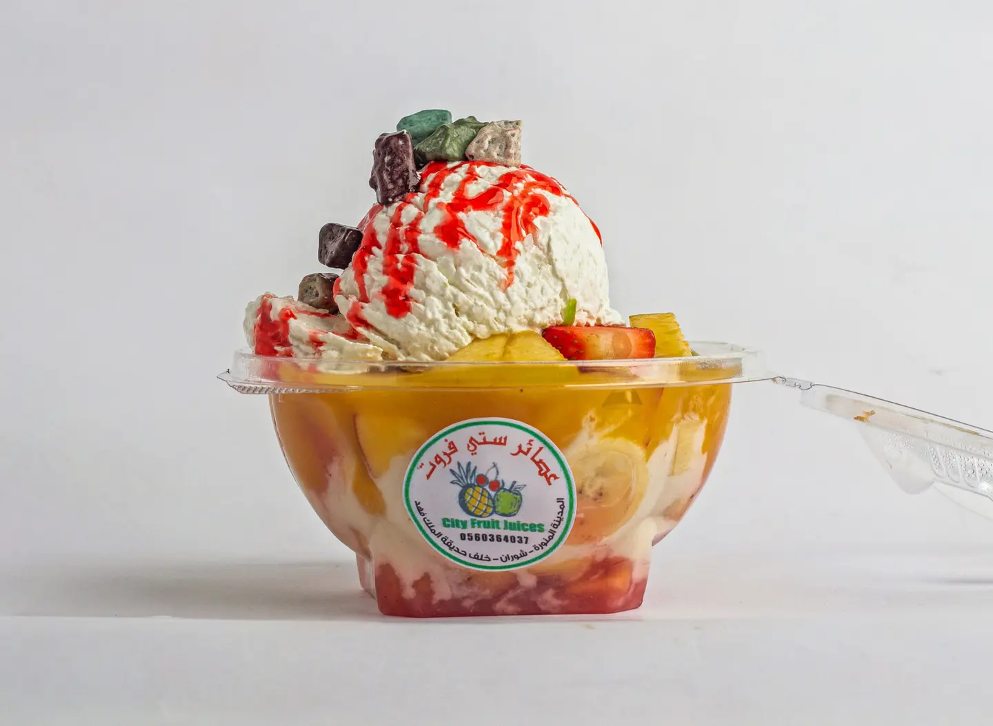 Fruit Salad With Ice Cream