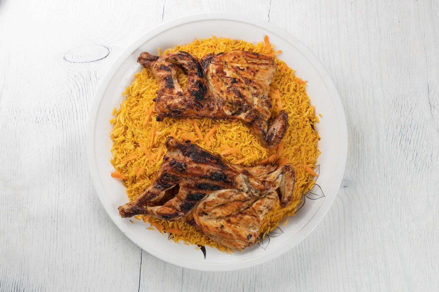 Charcoal Grilled Chicken With Rice