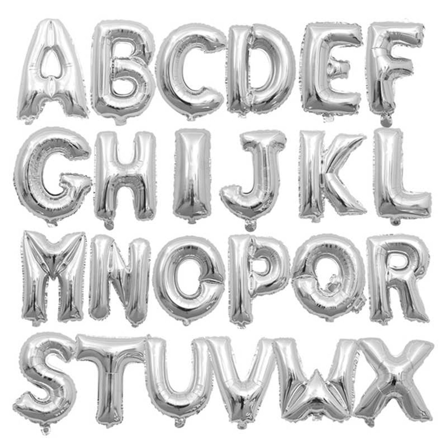 Silver Balloon Letters A Z