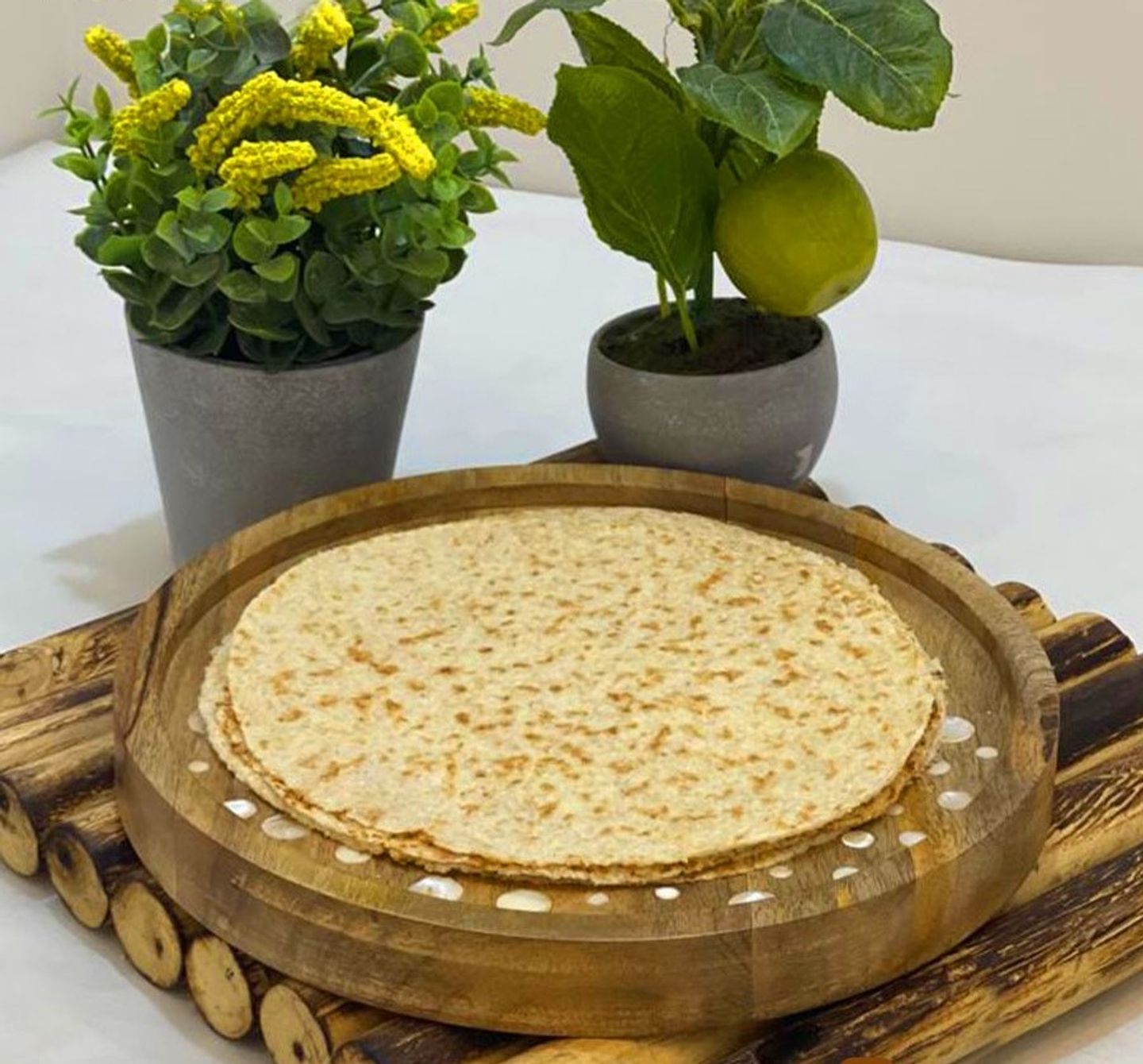 خبز صاج كيتو ٤ارغفه