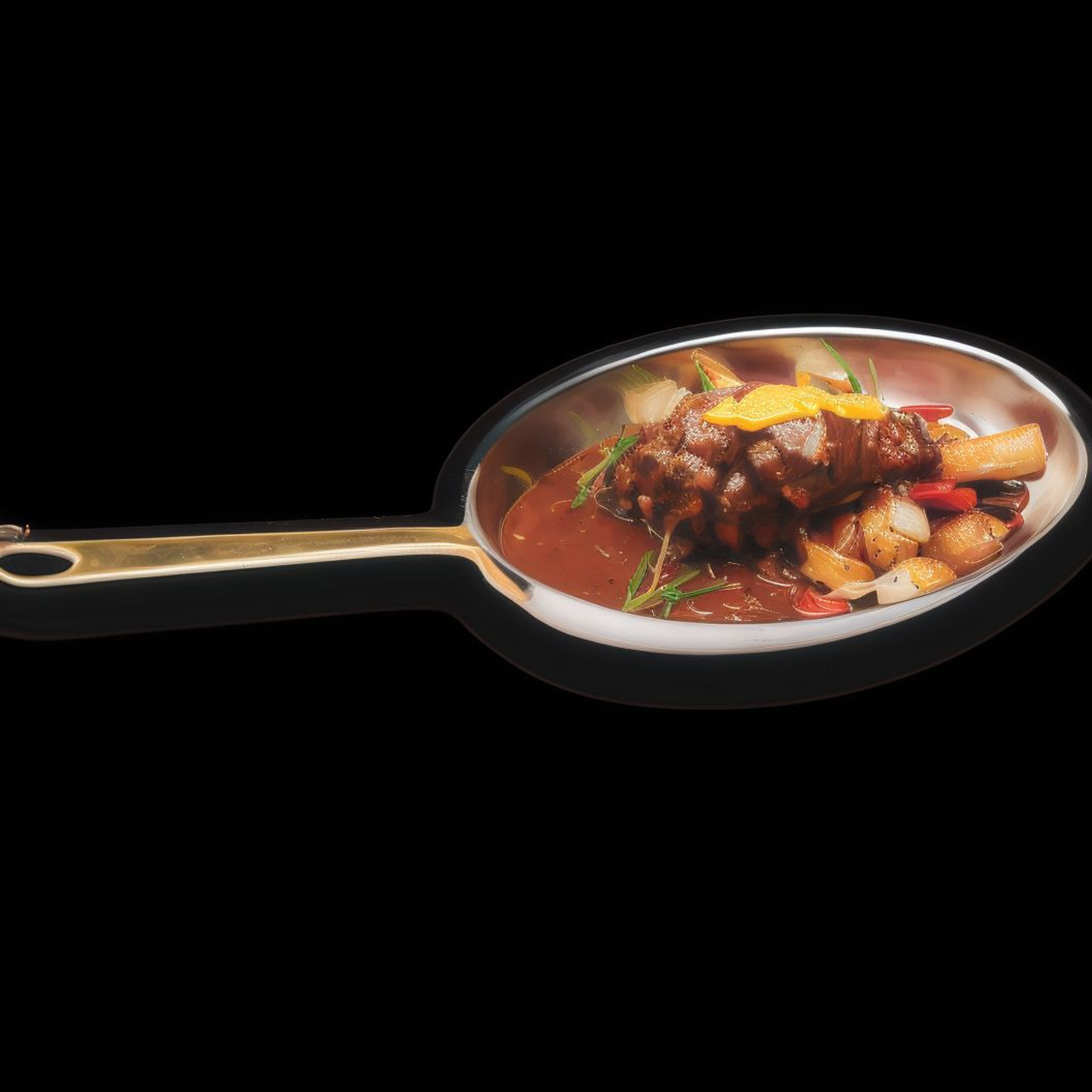 Lamb Shank Stewed With Roasted Onion