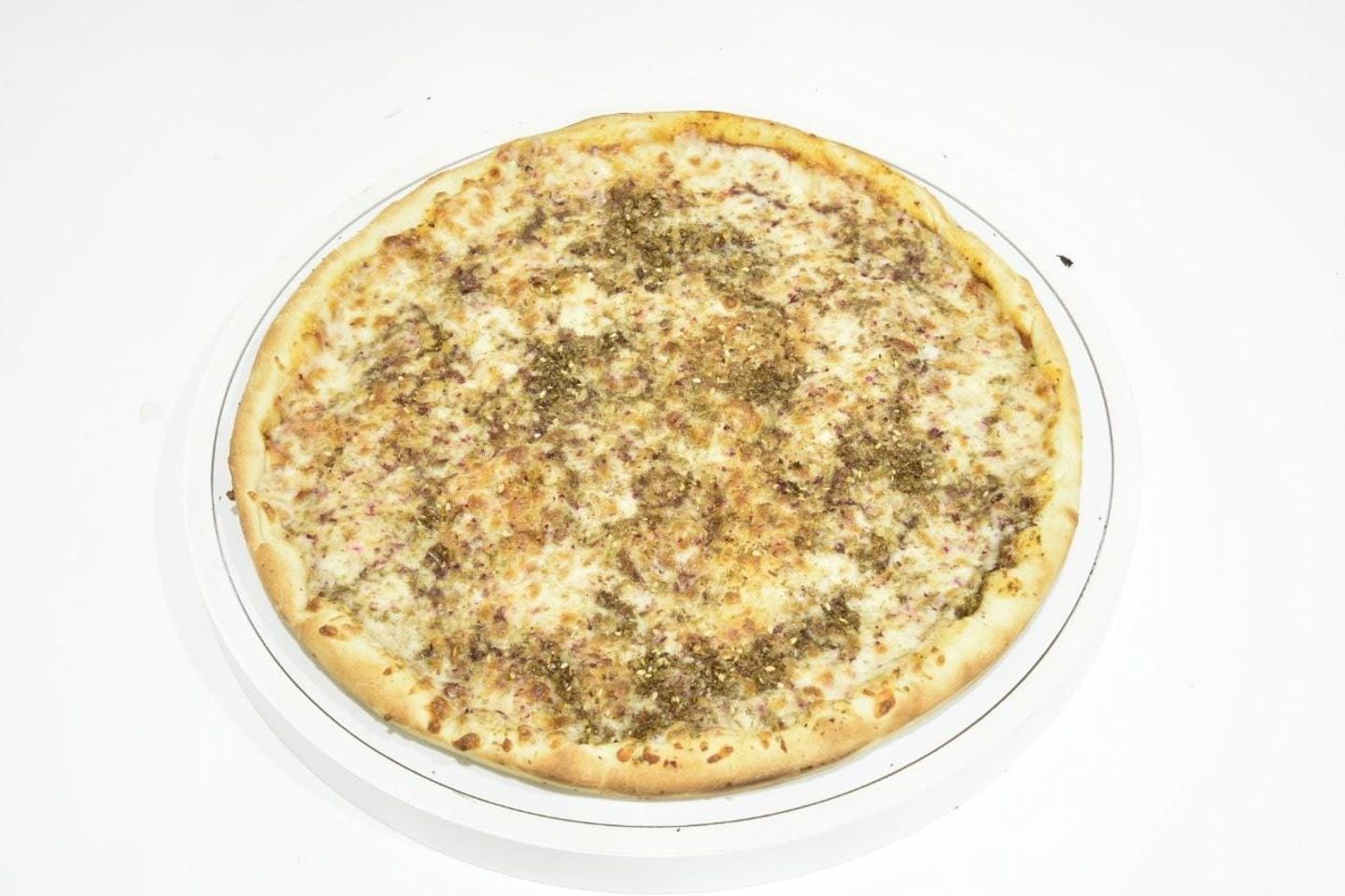 Labneh And Cheese And Thyme Pizza