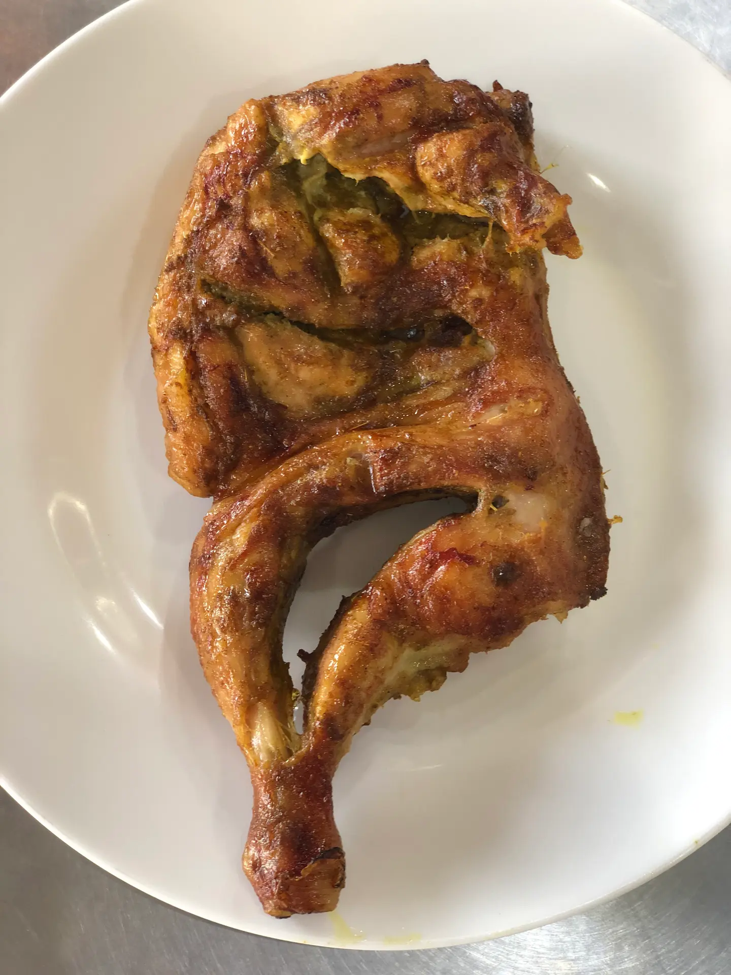 نص دجاج فحم سادة