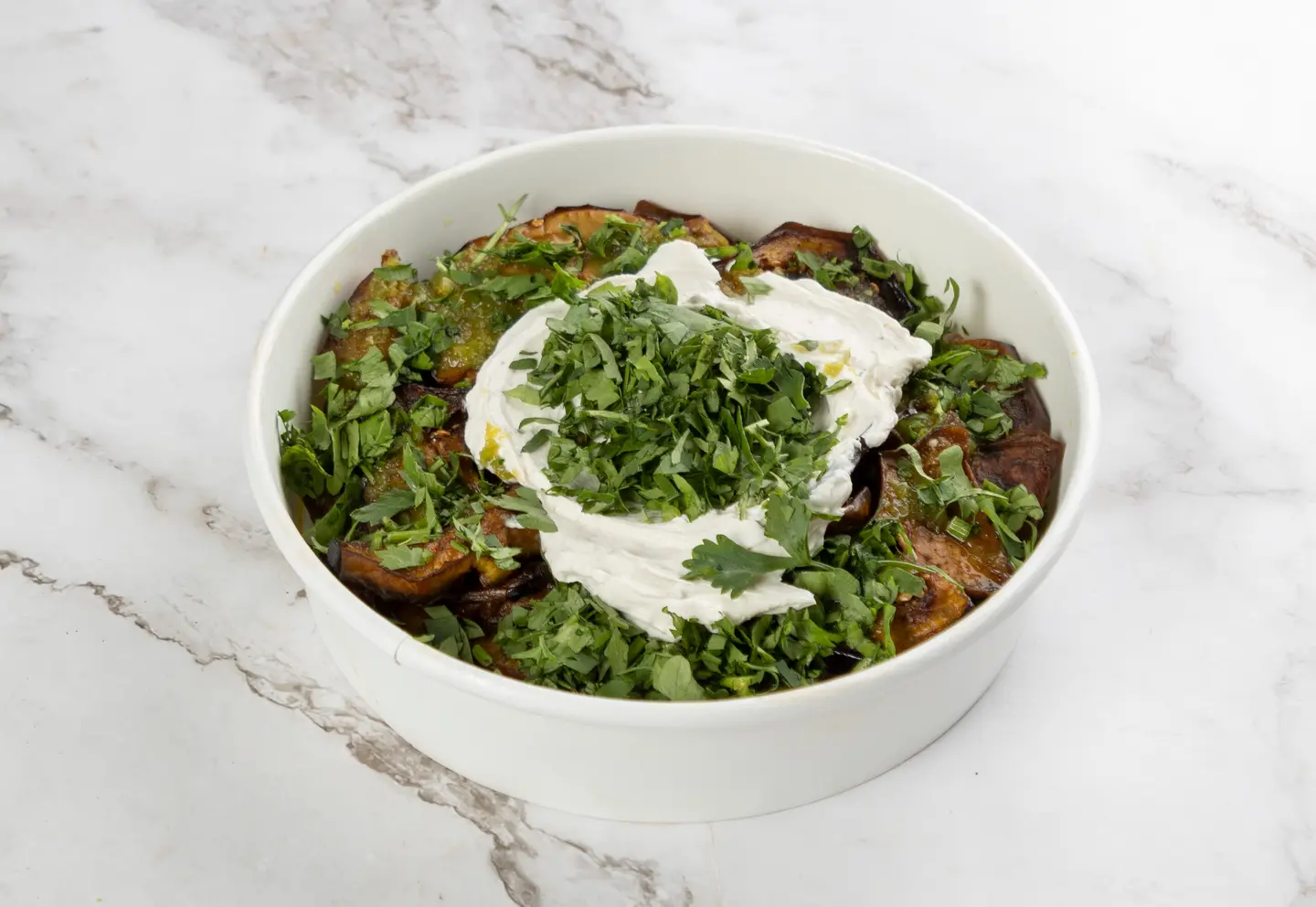 باذنجان بخلطة الطحينية