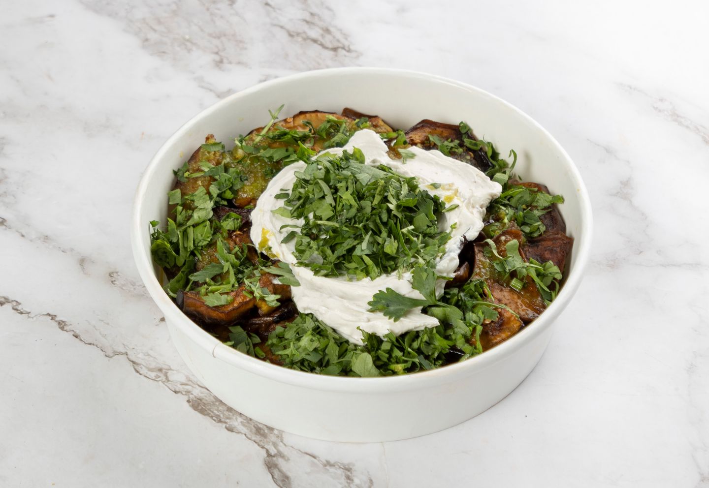 باذنجان بخلطة الطحينية