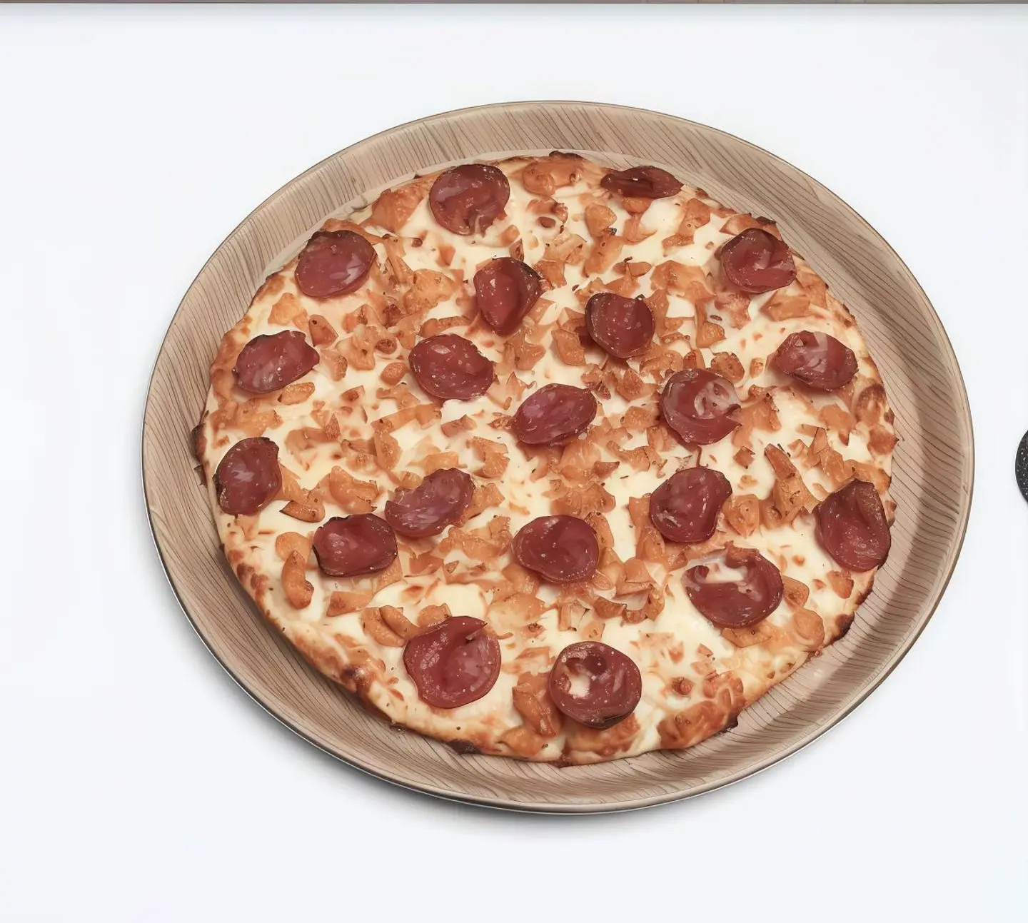 Chicken Pizza With Pepperoni With Cream Cheese