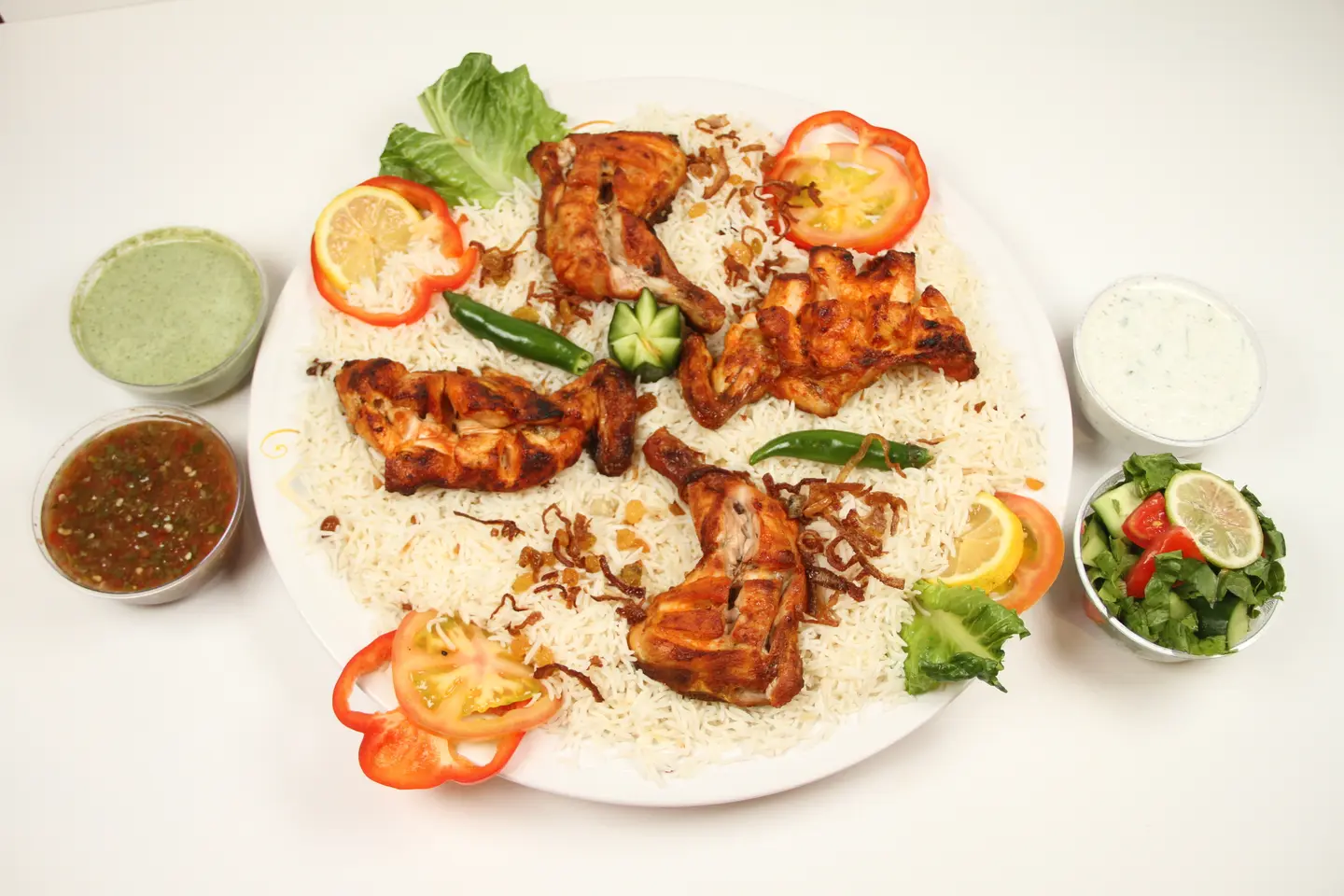 نصف حبه دجاج تكه رز أبيض