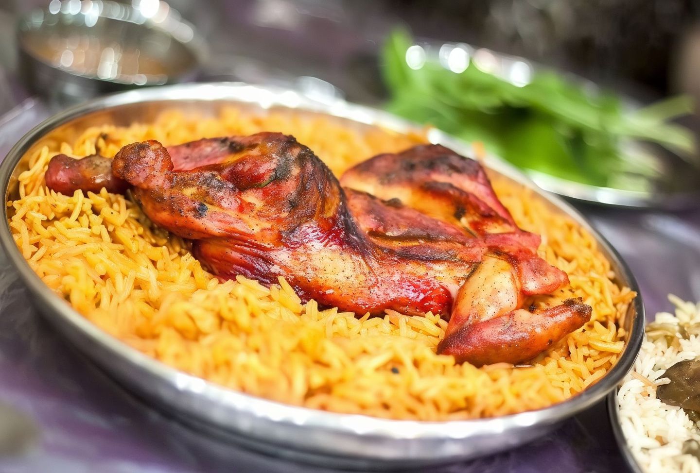 حبة دجاج فحم مع الرز