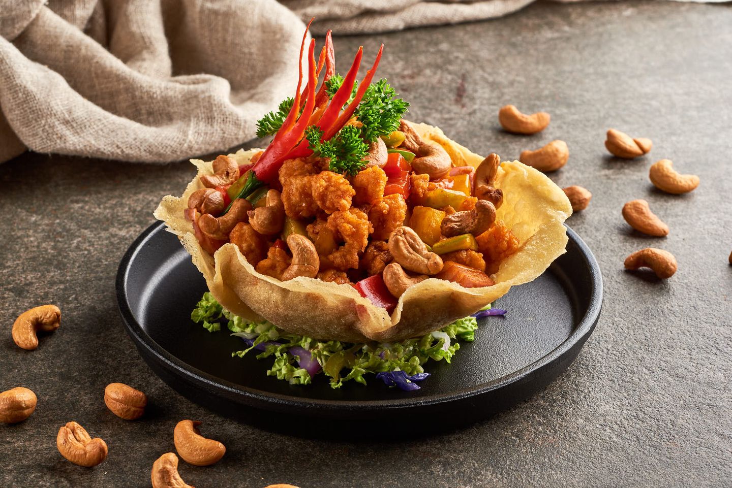 Chicken Cashew Nut Salad