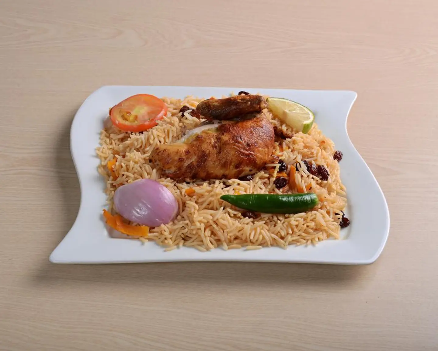 Quarter Grilled Chicken With Rice