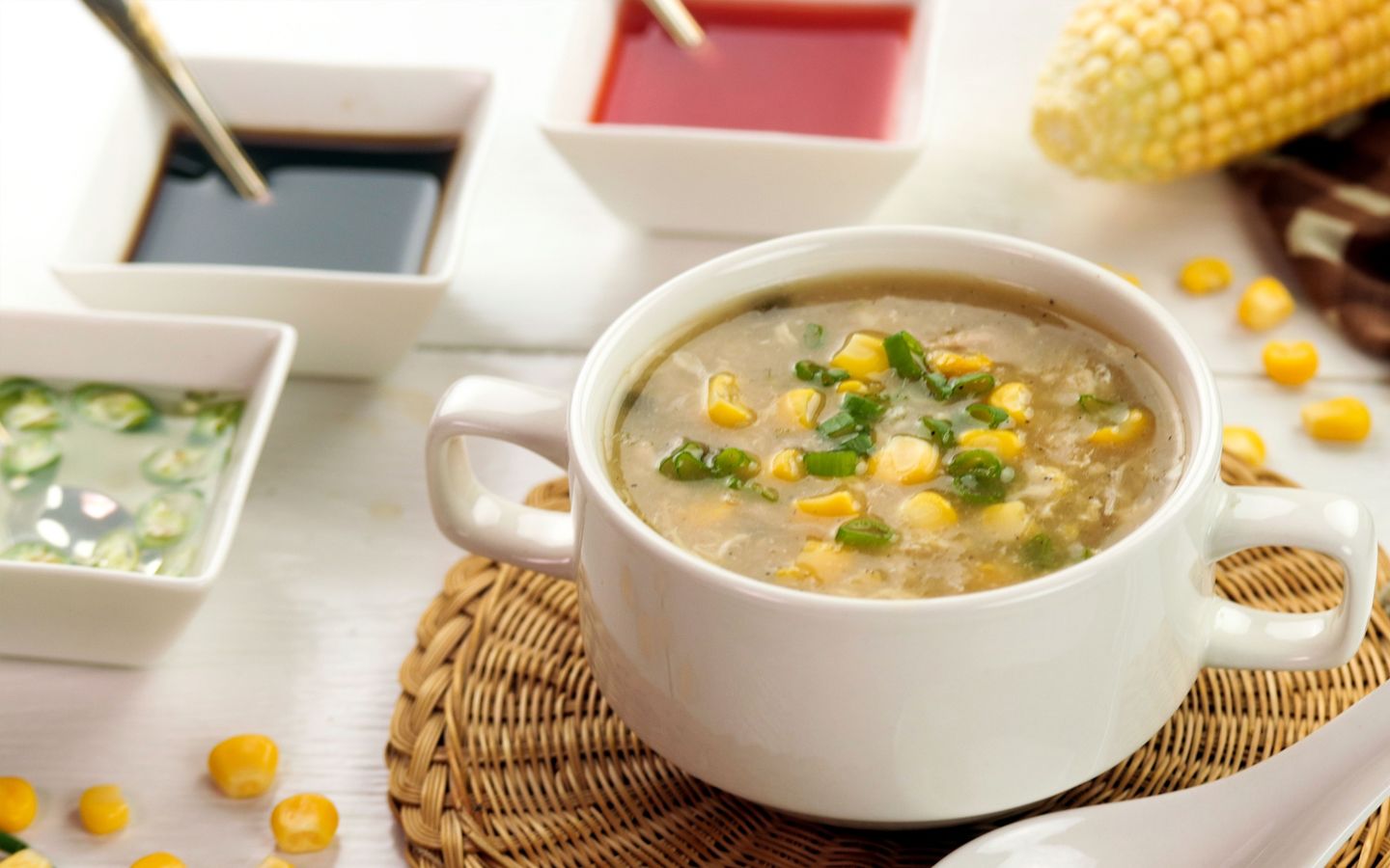 شوربة دجاج مع الذرة