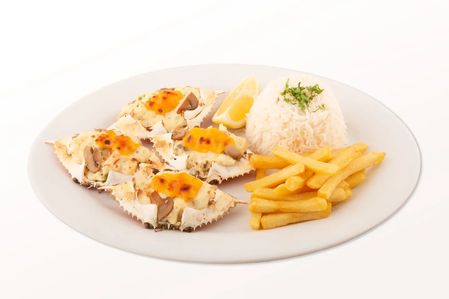Crab Stuffed With Shrimps