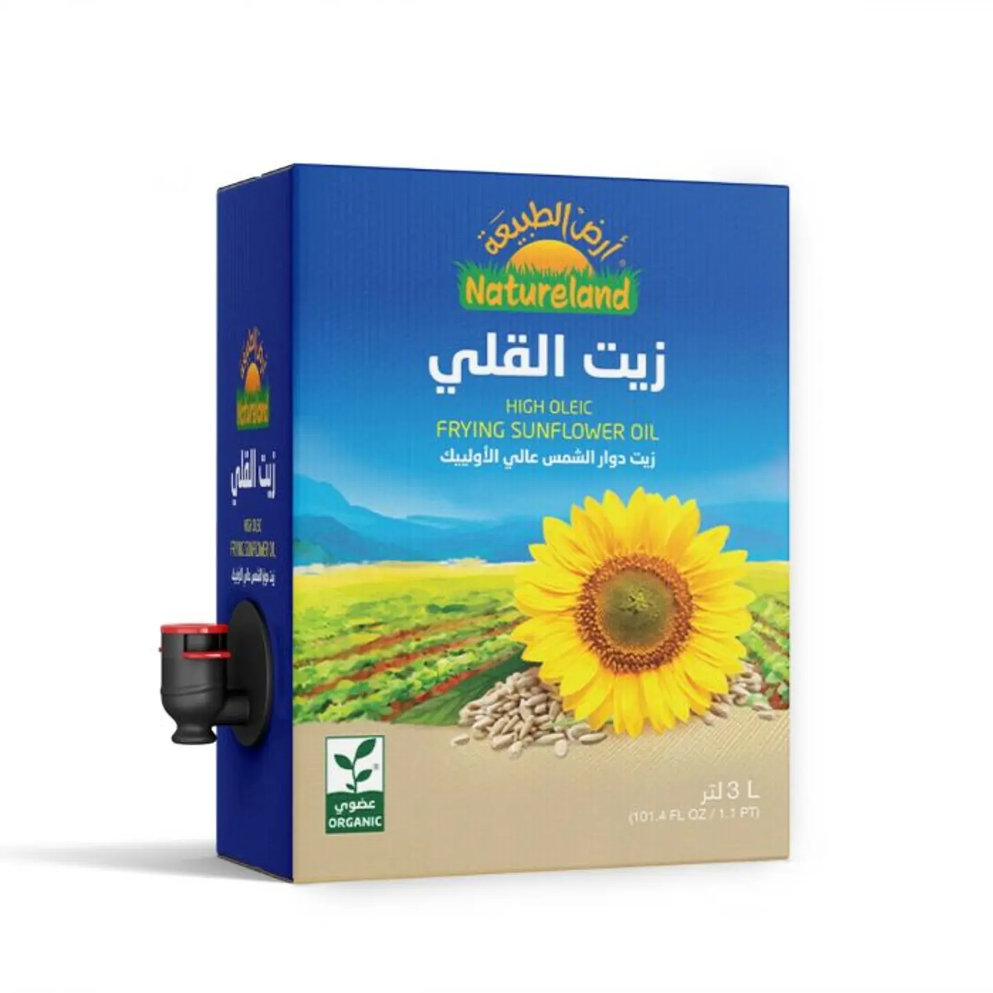 زيت دوار الشمس عالي الأولييك ٣لتر عضوى