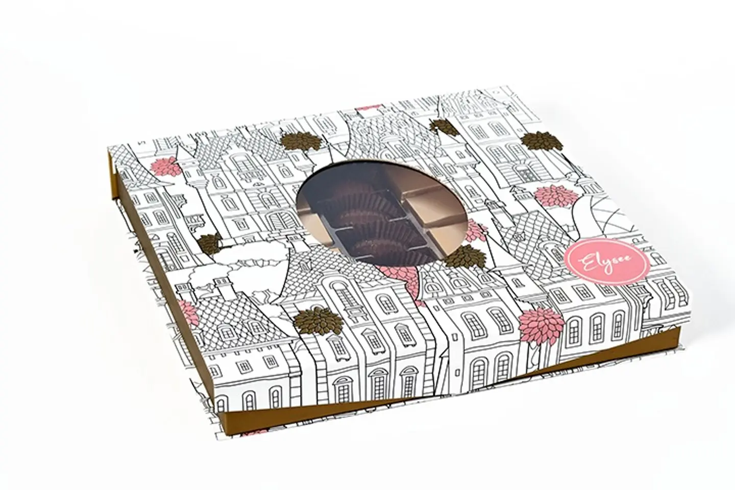 Rect White Box Of Chocolate Mix