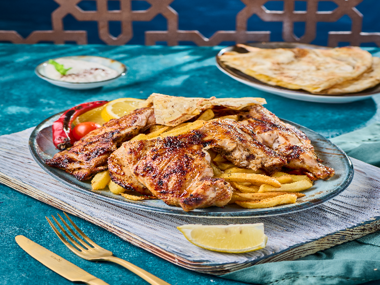 Grilled Chicken With Special Herbal Mixture