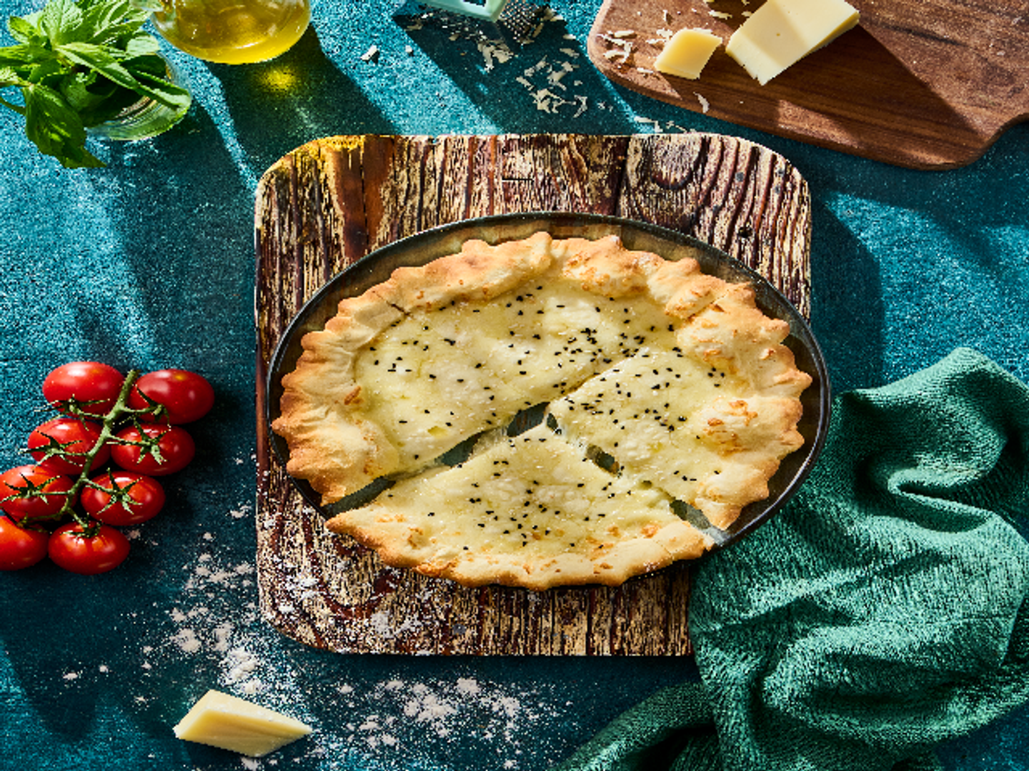 Manqousheh Halloumi Cheese With Akkawi
