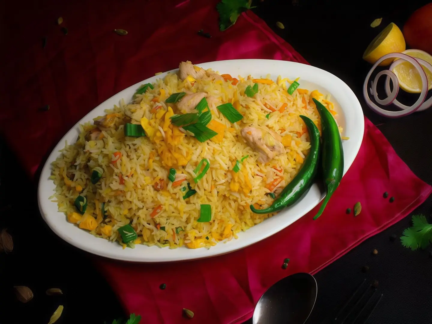 أرز صيني بالدجاج