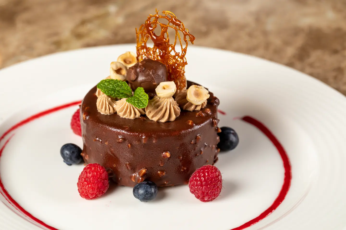 Crunchy Chocolate Cake With Hazelnut Cream
