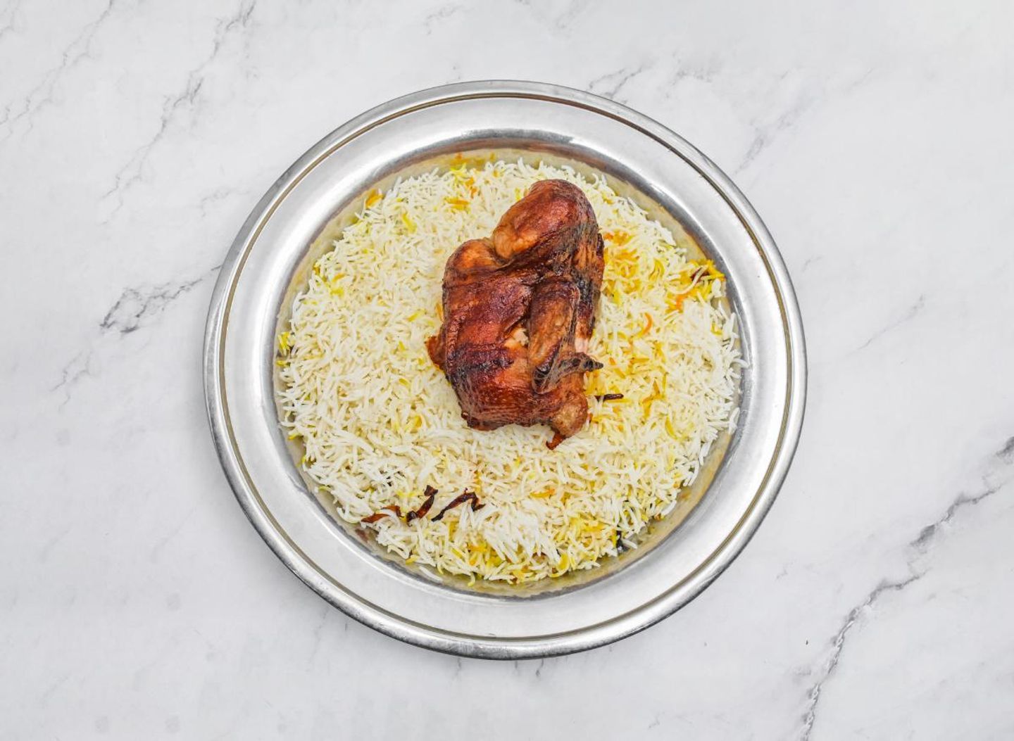 Whole Grilled Chicken With Rice
