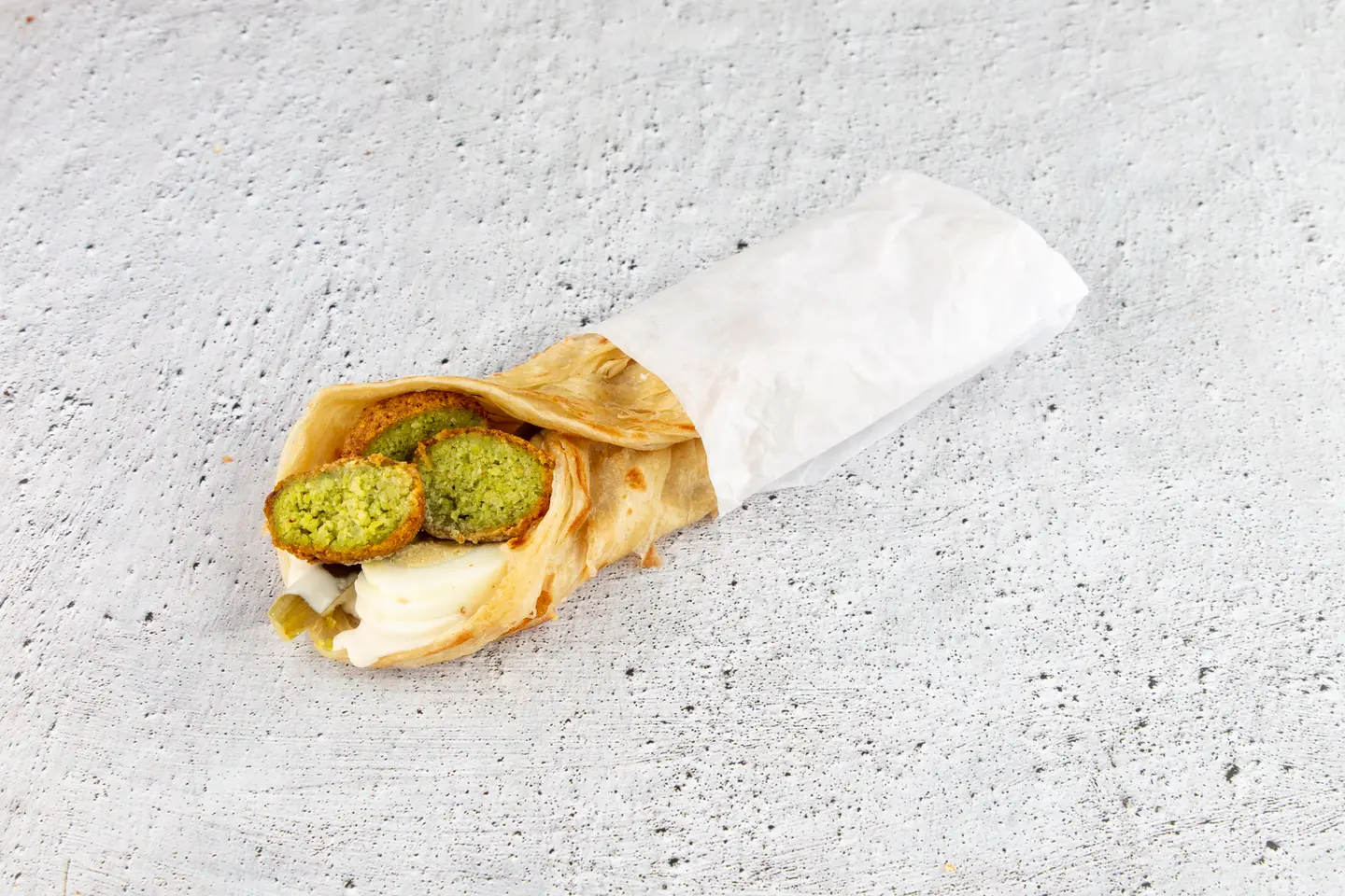 Chapati Falafel And Cheese