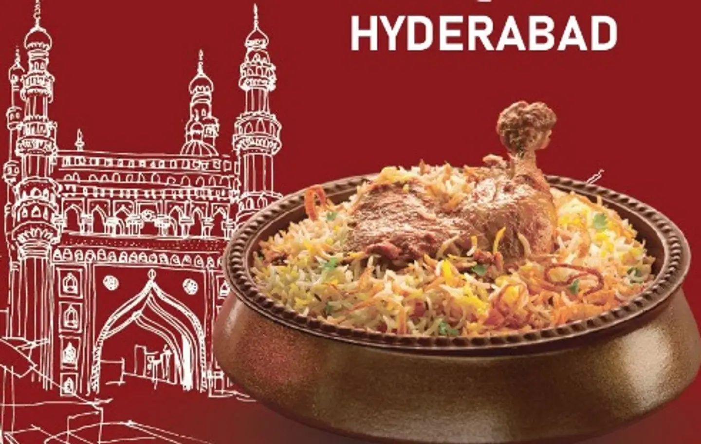 Hyderabadi Chicken Biryani - Full