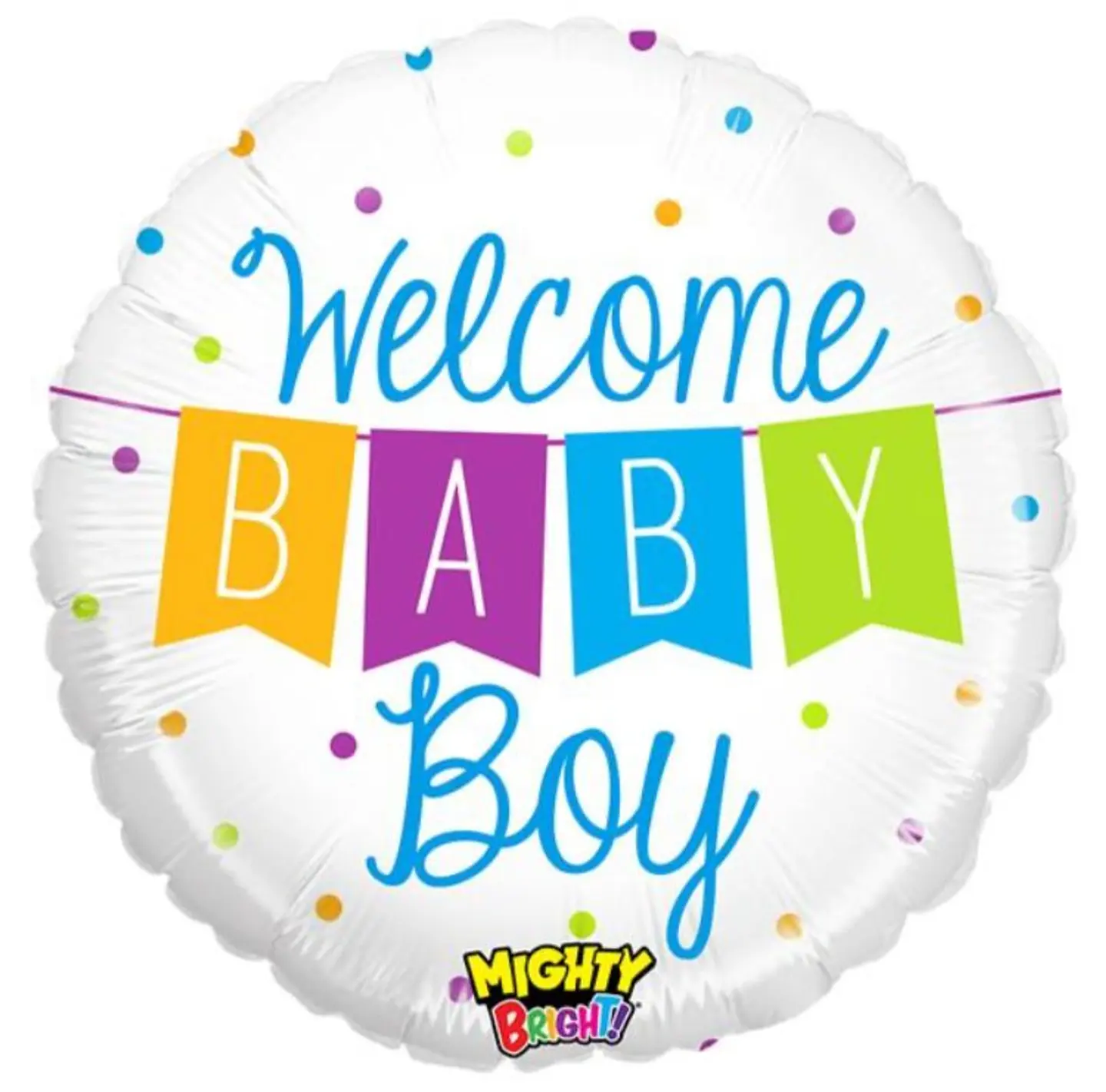 بالون 2 welcome baby قصديري هيليوم