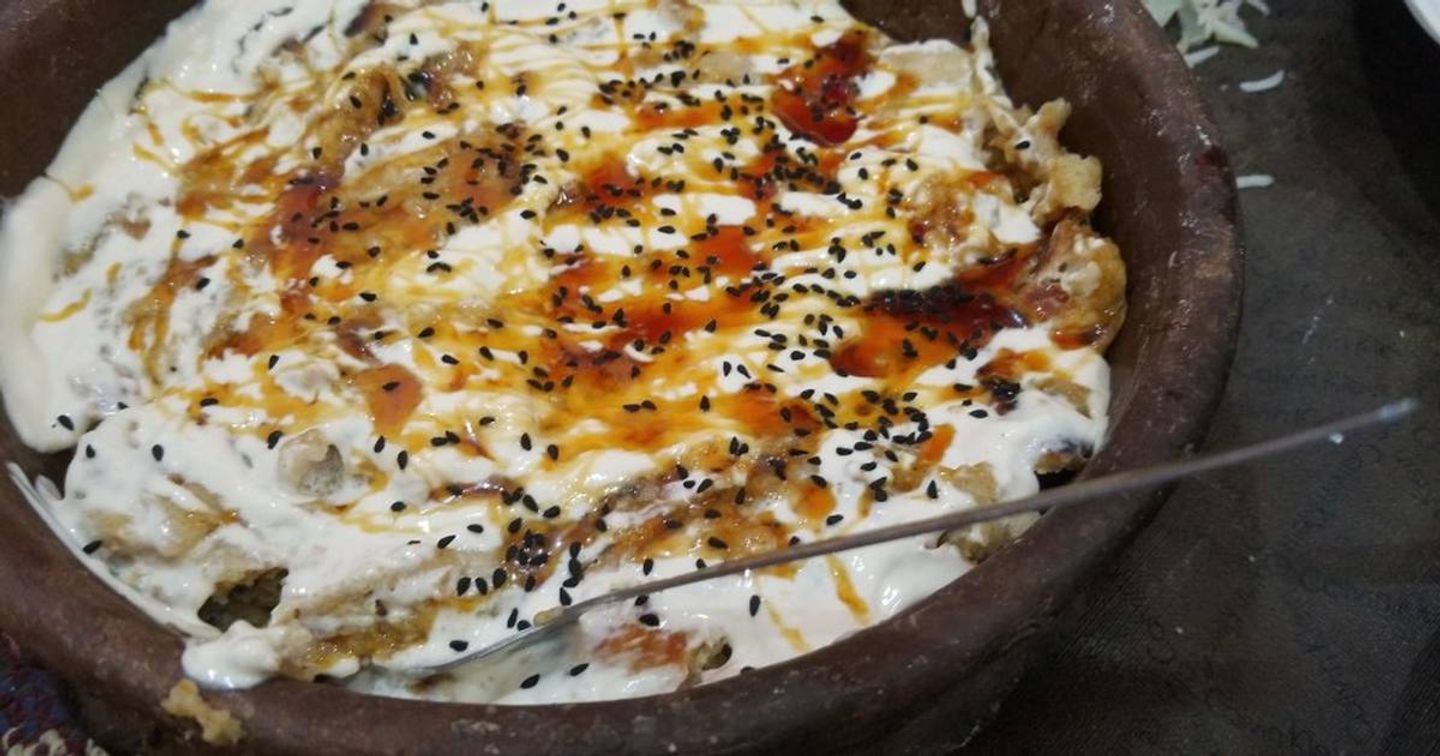 فتة بالقشطة