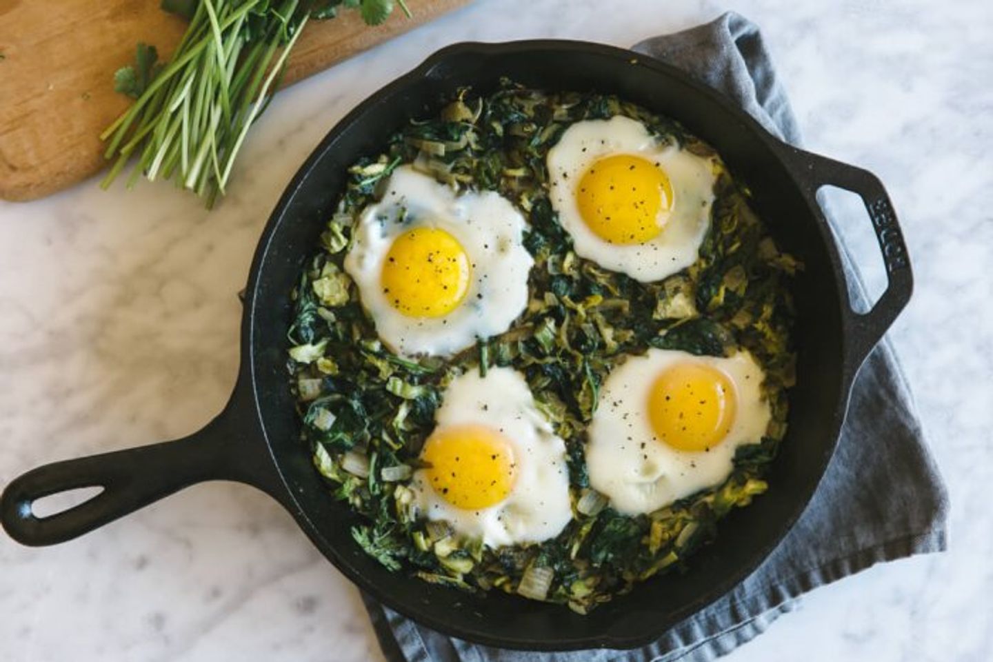 Spinach With Egg