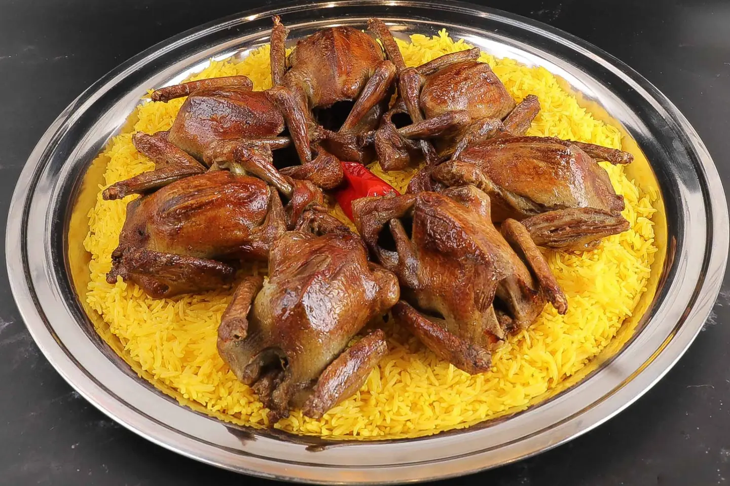 Hamam Mahshi With Mandi Rice Eight