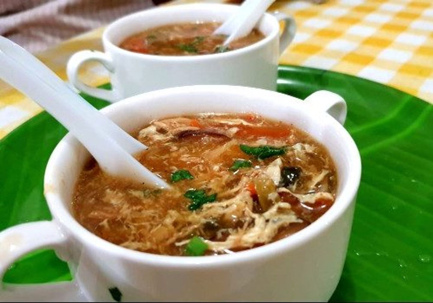 شوربة دجاج حارة وحامضة