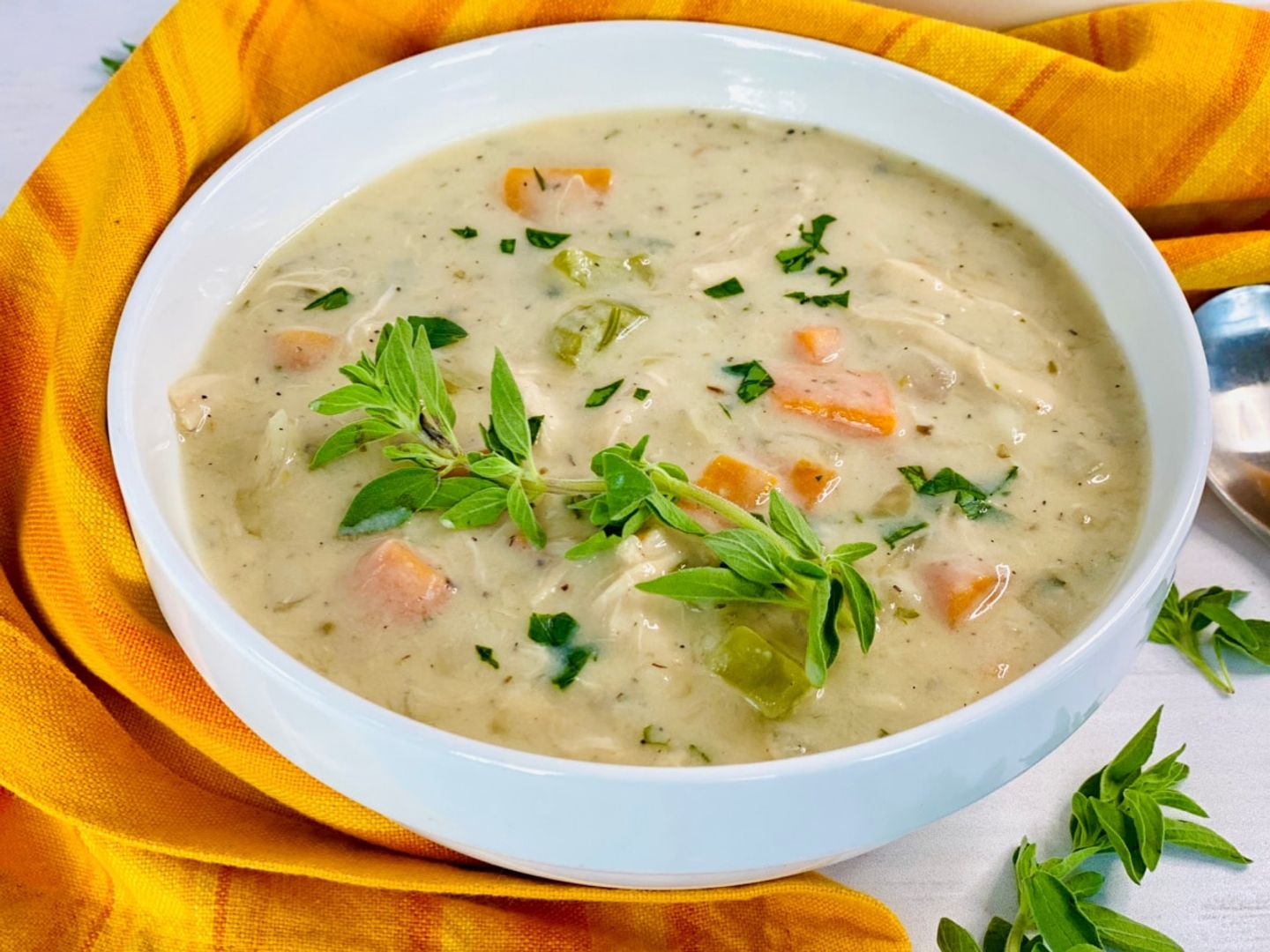 شوربة دجاج بالكريمة