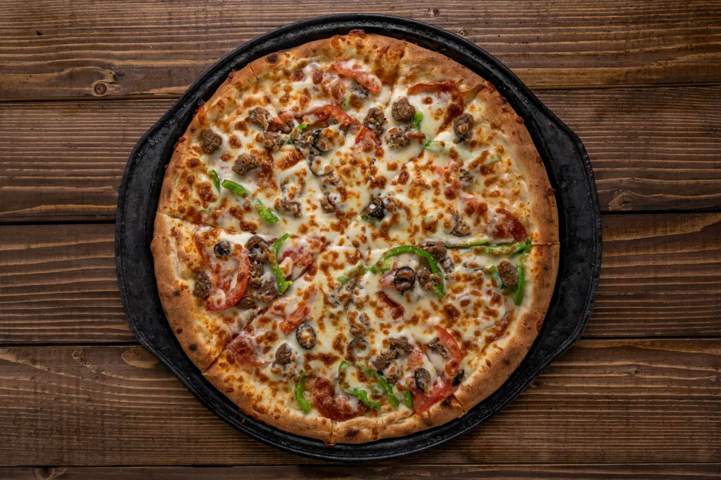 Meat Pieces With Pepperoni Pizza