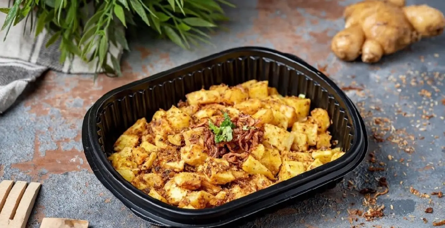 Potato Cubes With Coconut