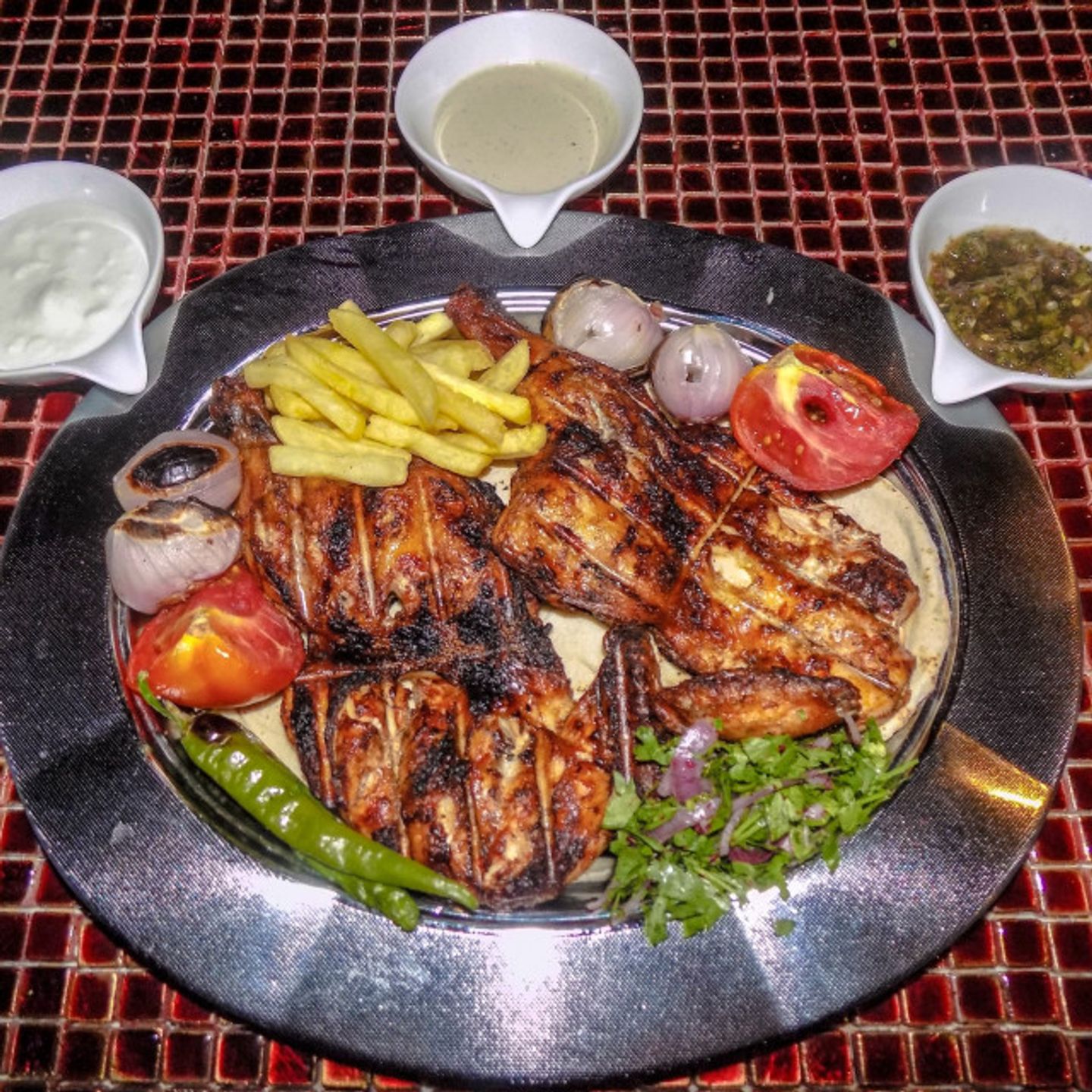 Whole Chicken On Plain Charcoal