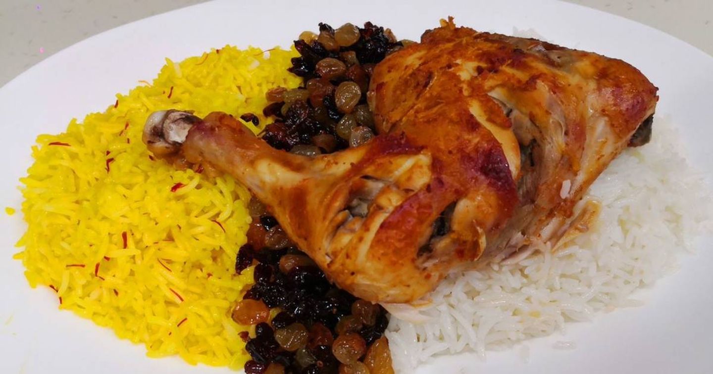 Half Chicken On Coal With Rice