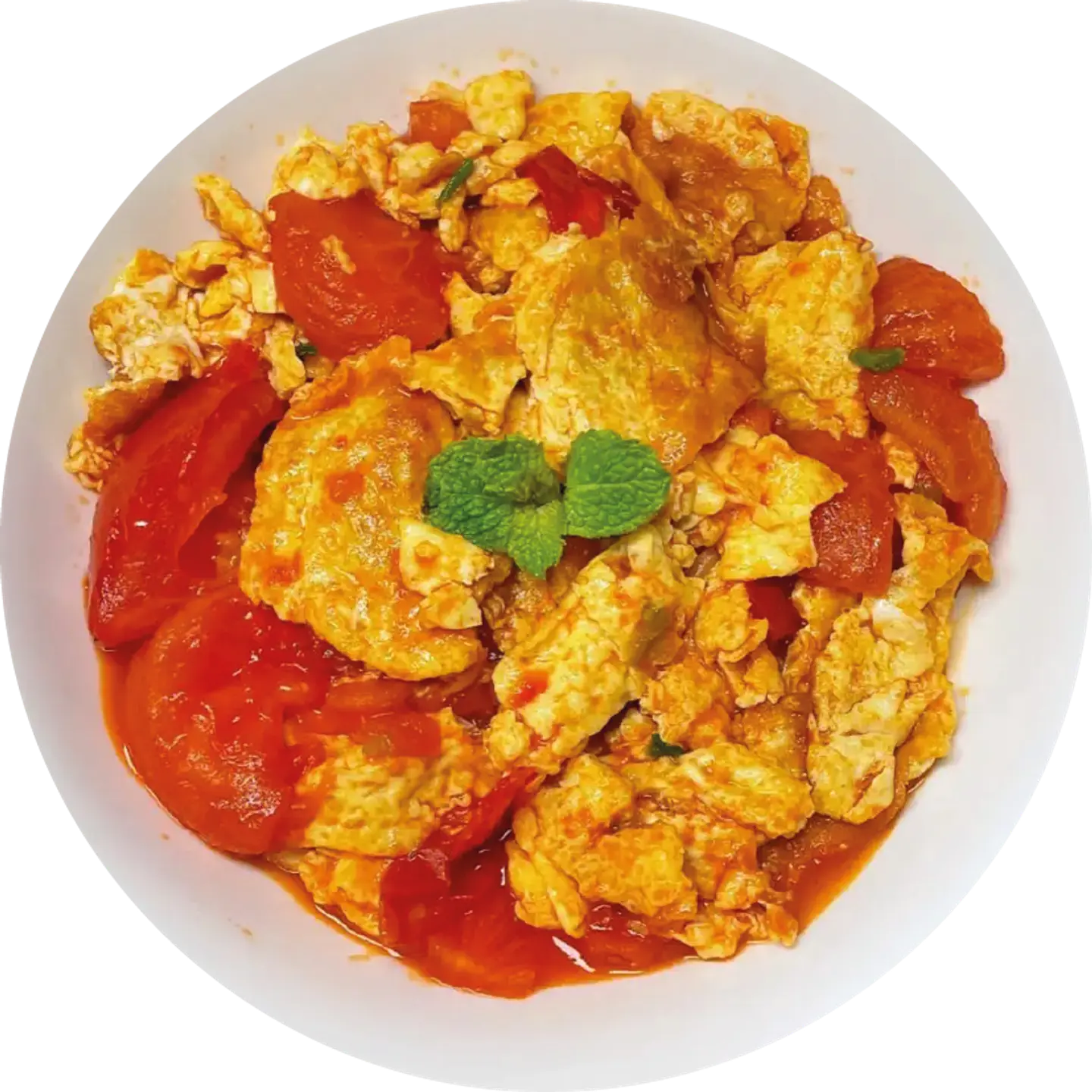 بيض مخفوق بالطماطم