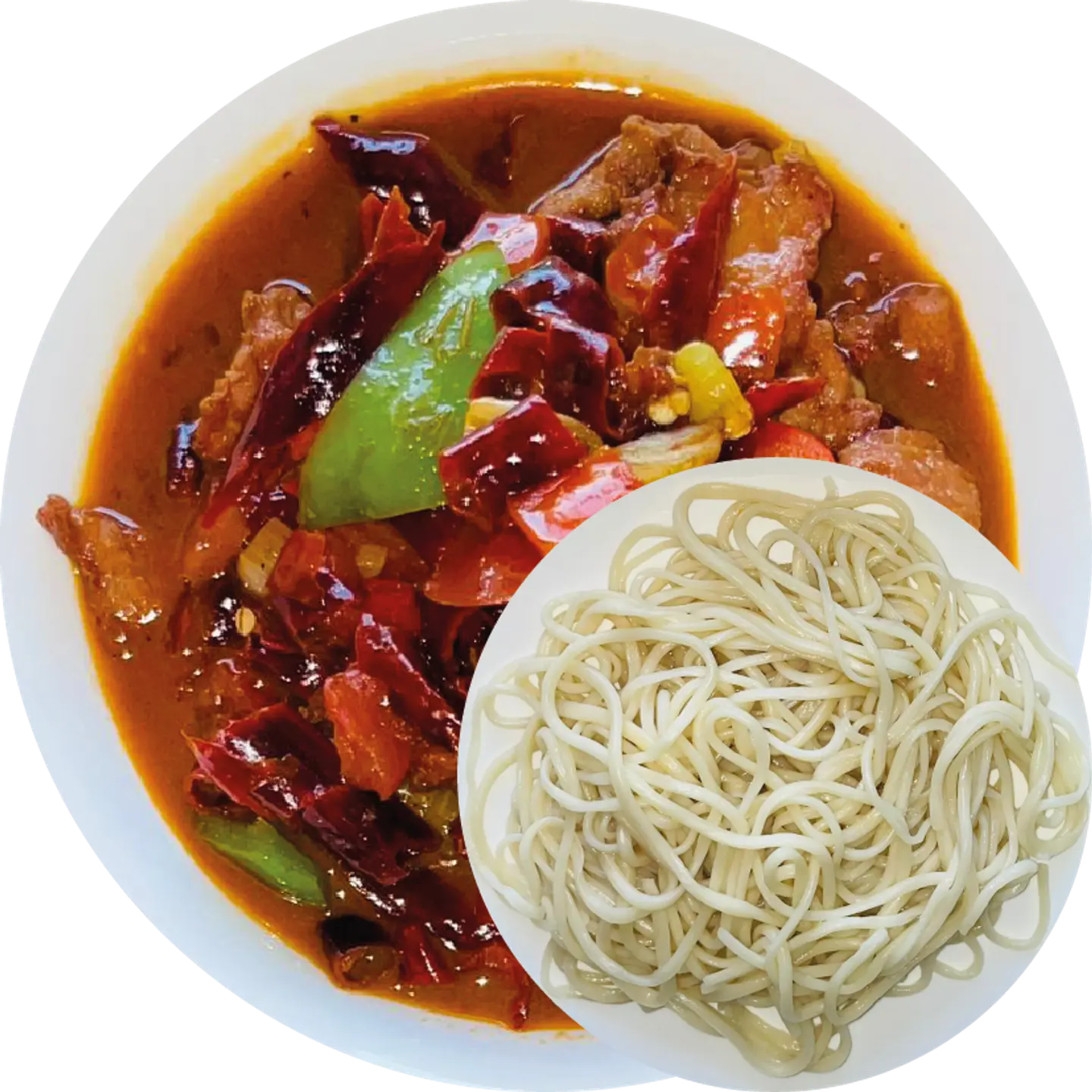 لغمان بالفلفل احمر سبايسى