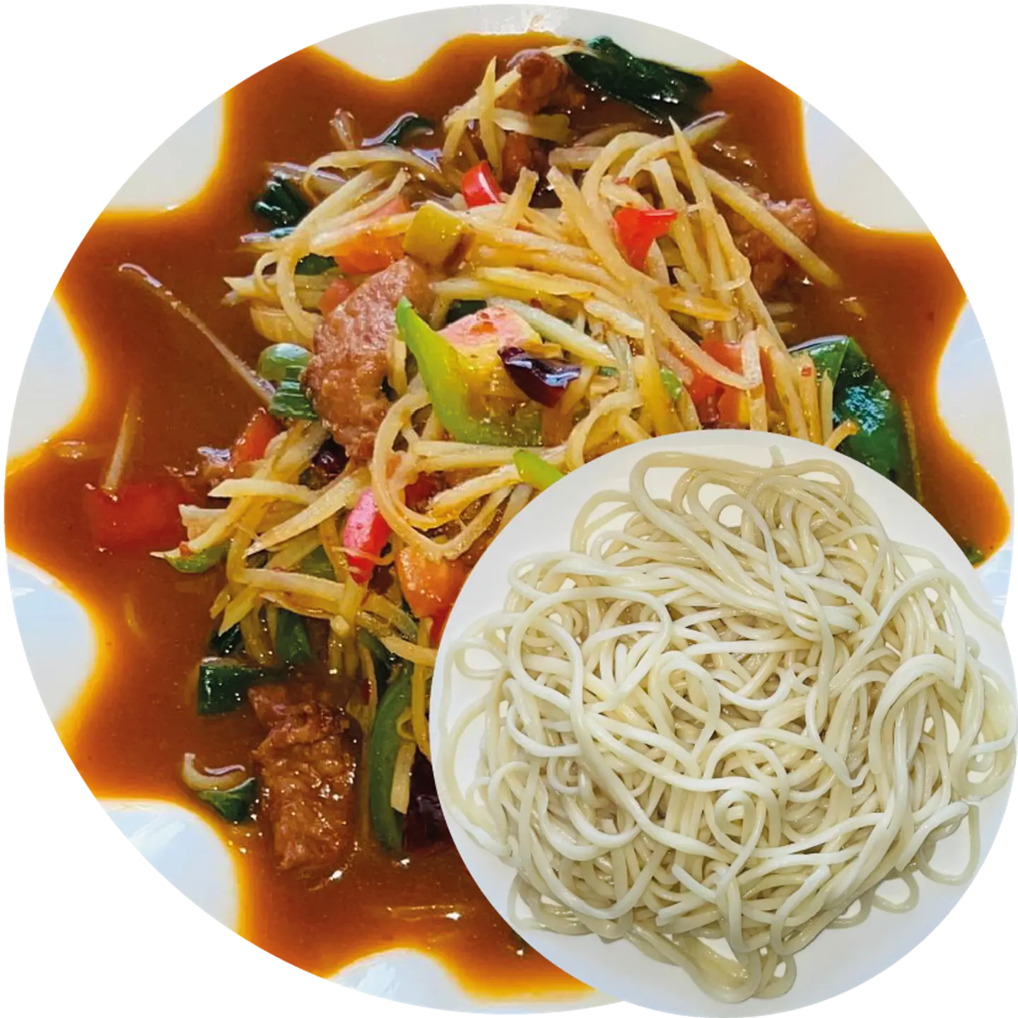 لغمان مع بطاطس