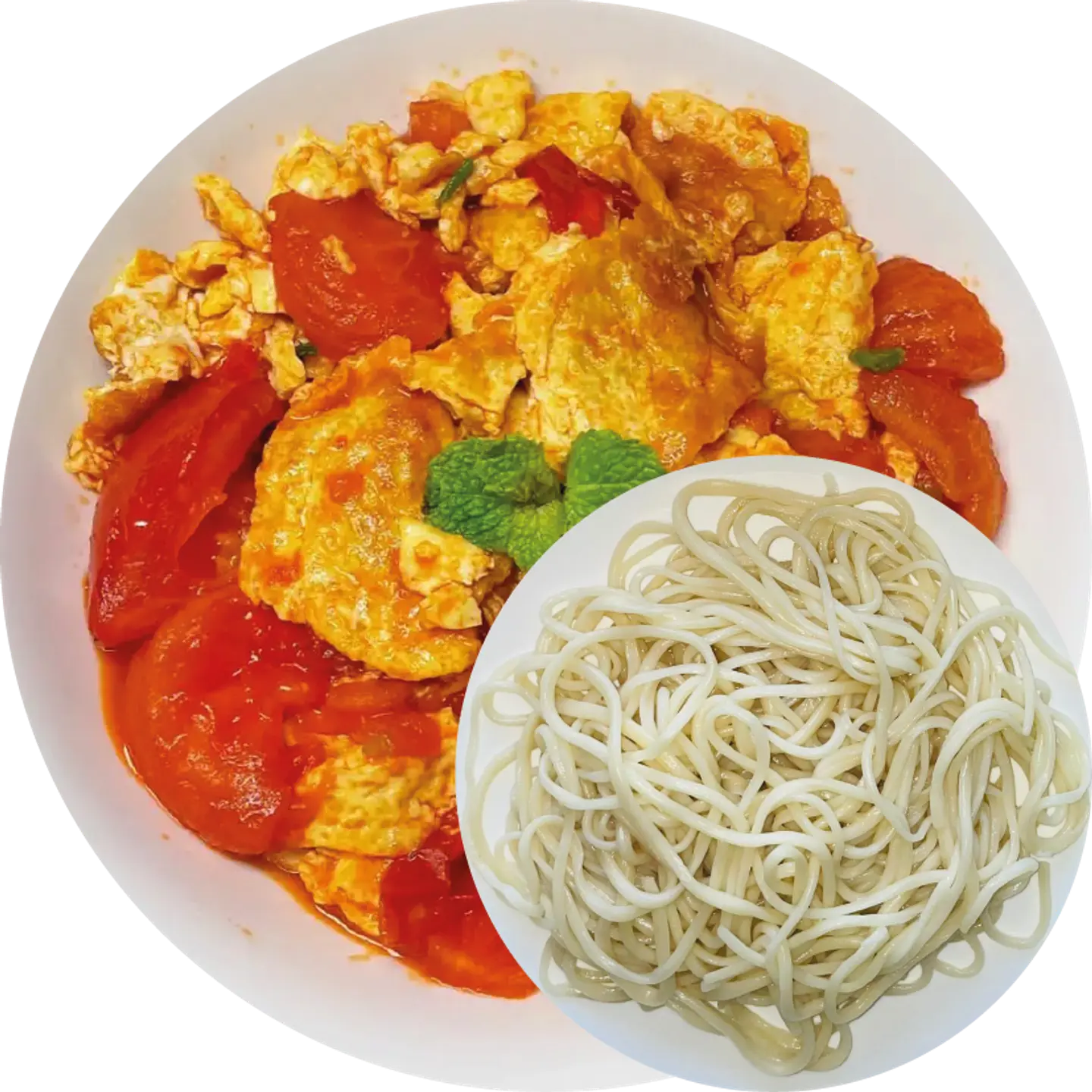 لغمان مع الطماطم والبيض