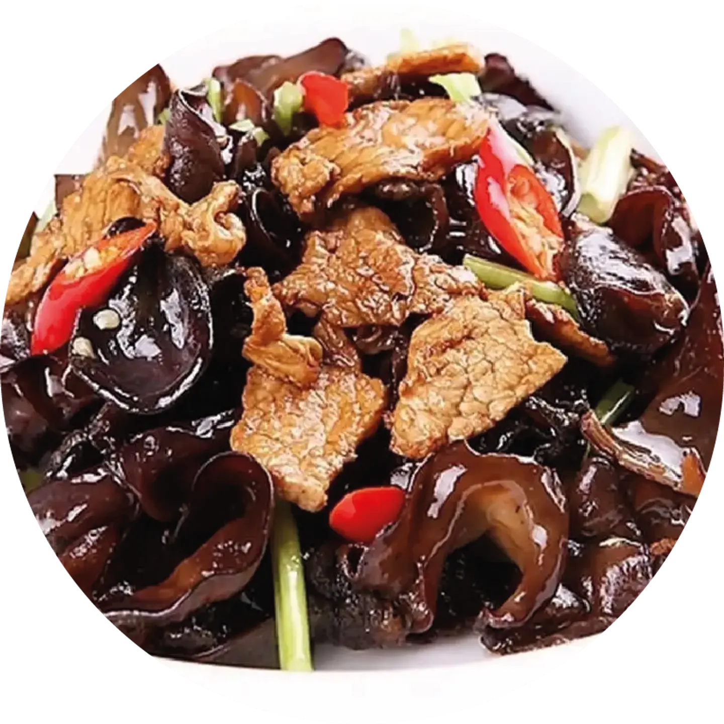 ايدام اللحم مع الفطر الاسود