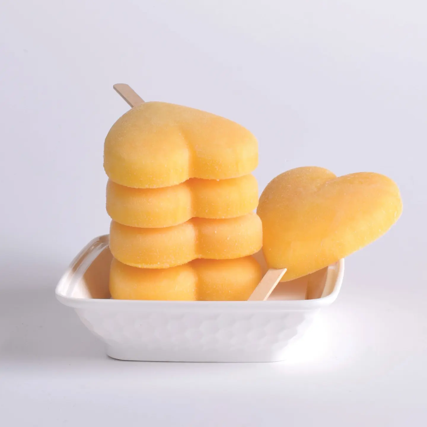 Mango Heart Popsicle