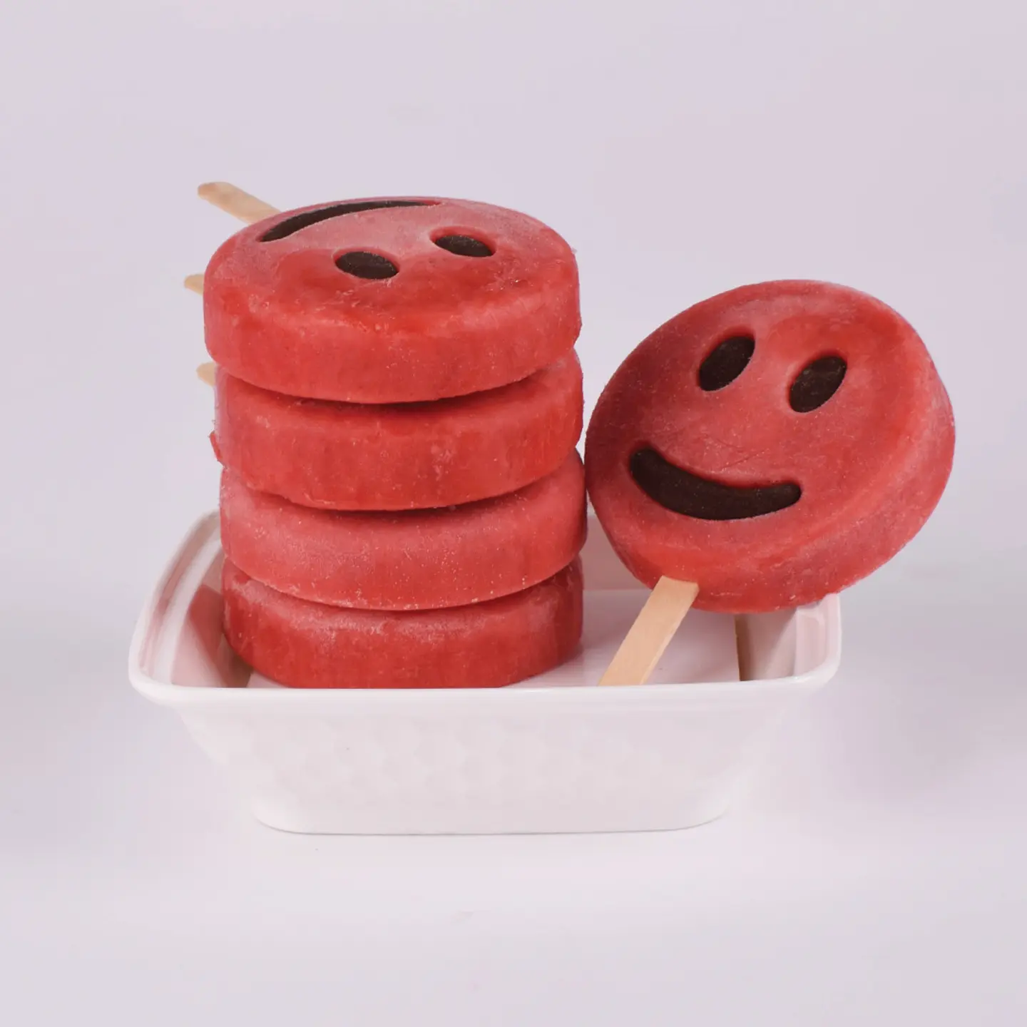 Strawberry Smiley Popsicle