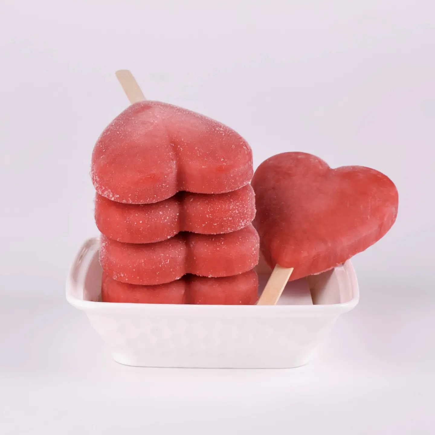 Strawberry Heart Popsicle