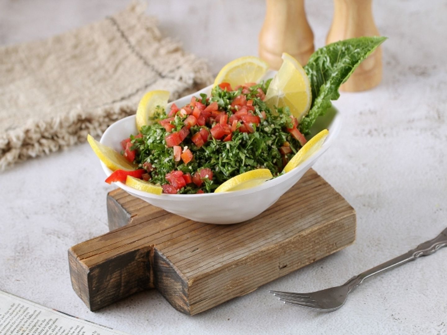 سلطة  تبولة - تبولة وسط