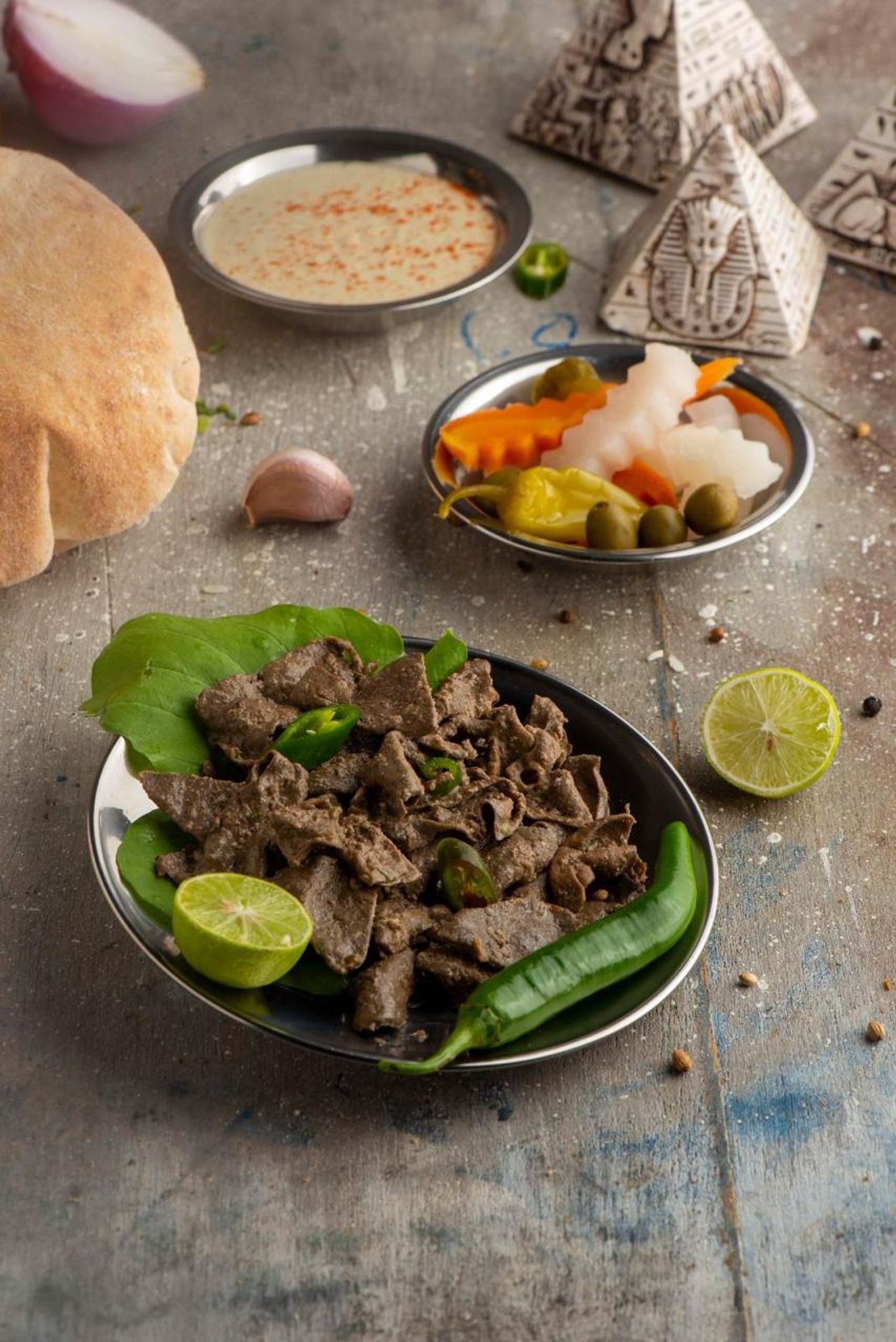 طبق كبدة اسكندرانى