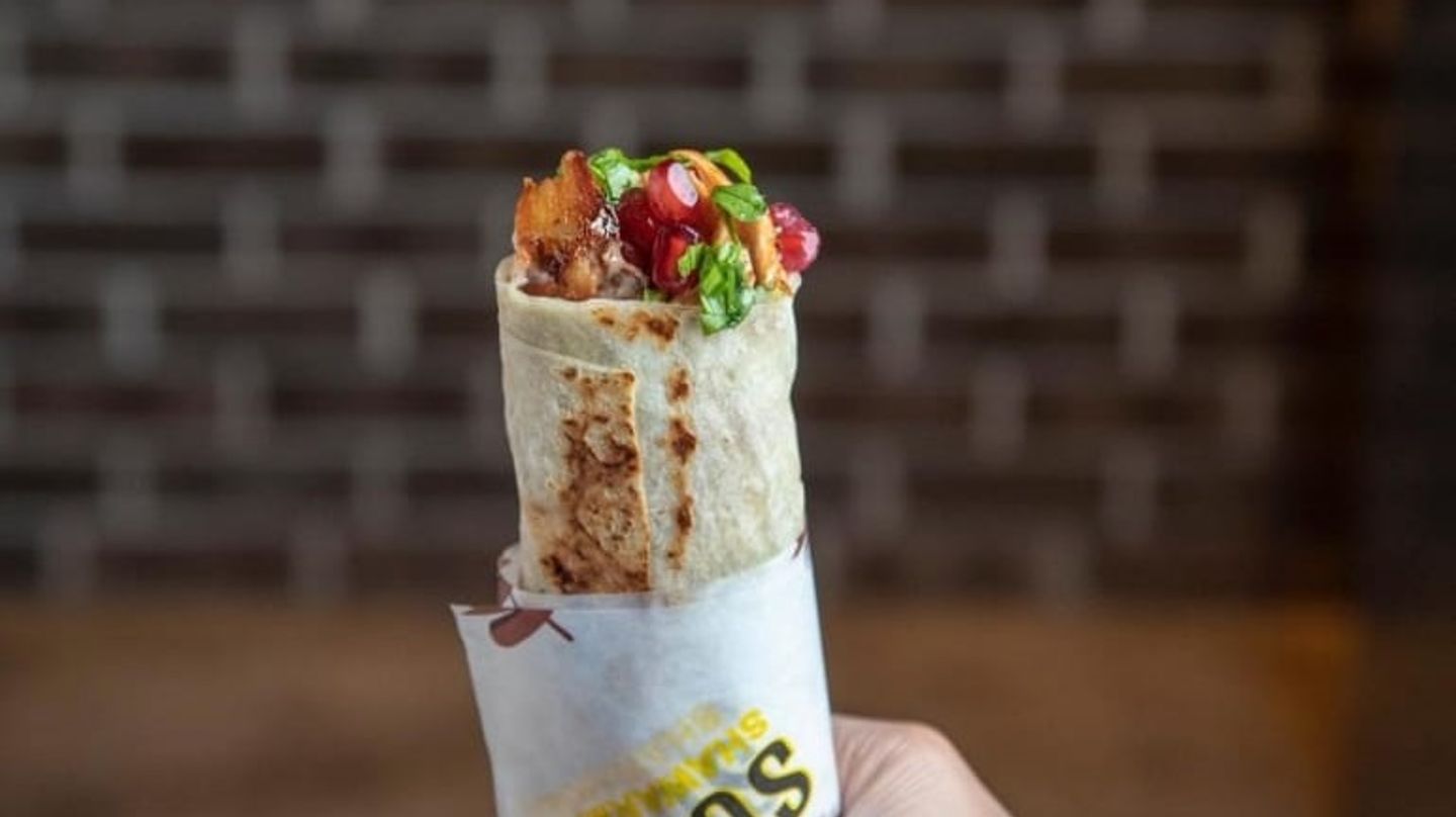 Pomegranate Shawarma Saj Bread